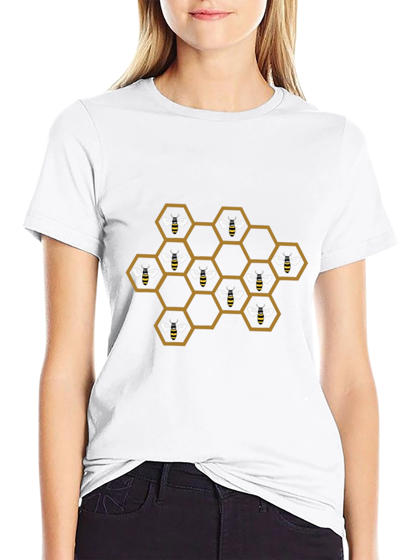 Honeycomb Bee T-Shirt - Unique Graphic Tee