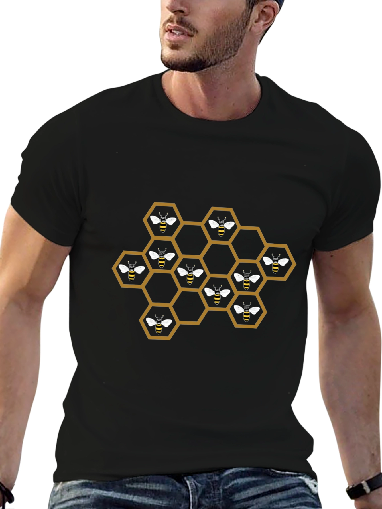 Honeycomb Bee T-Shirt - Unique Graphic Tee