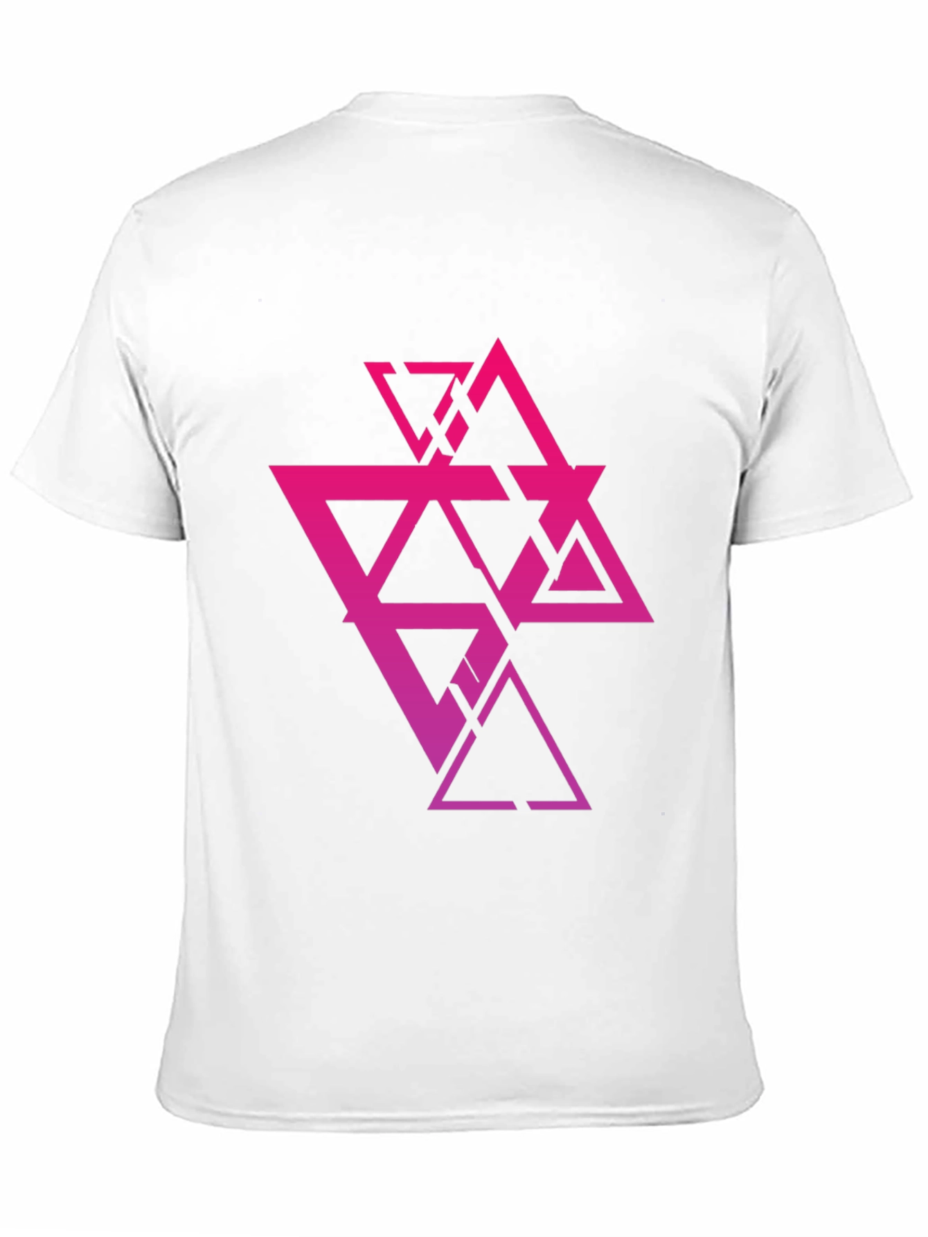 Geometric Triangle Graphic Print Black T-Shirt