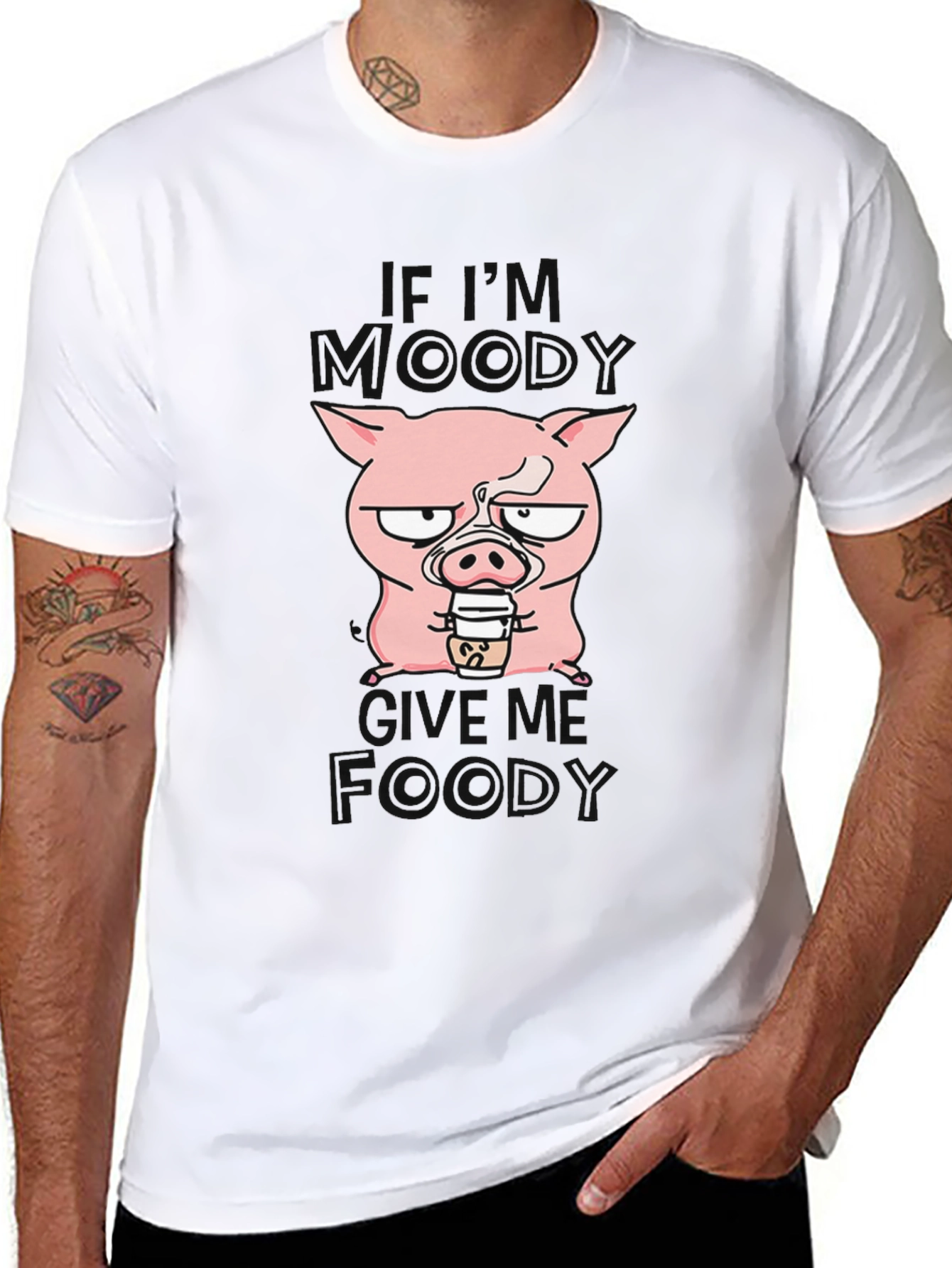 Moody Pig Coffee Lover Graphic Tee
