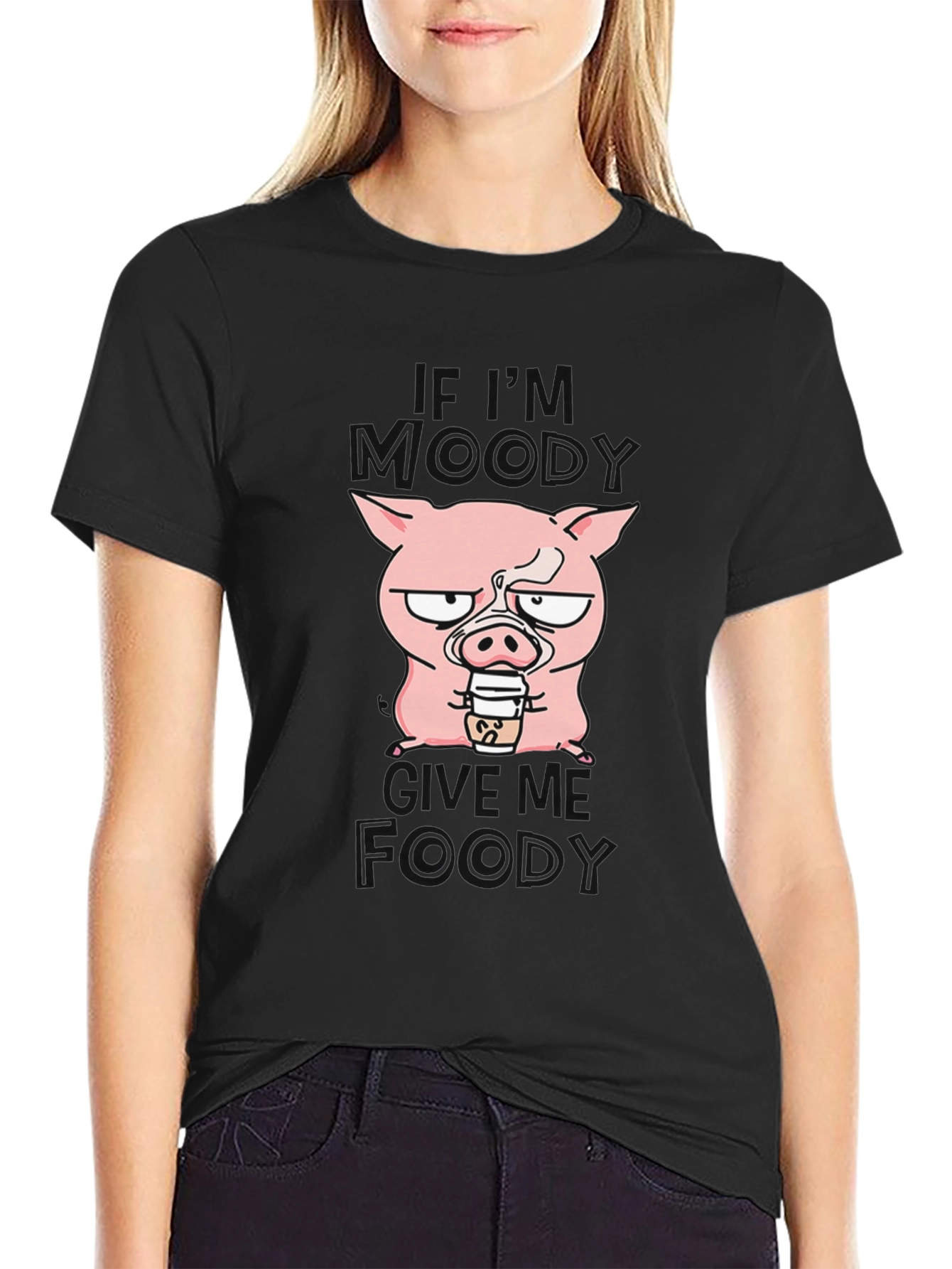 Moody Pig Coffee Lover Graphic Tee