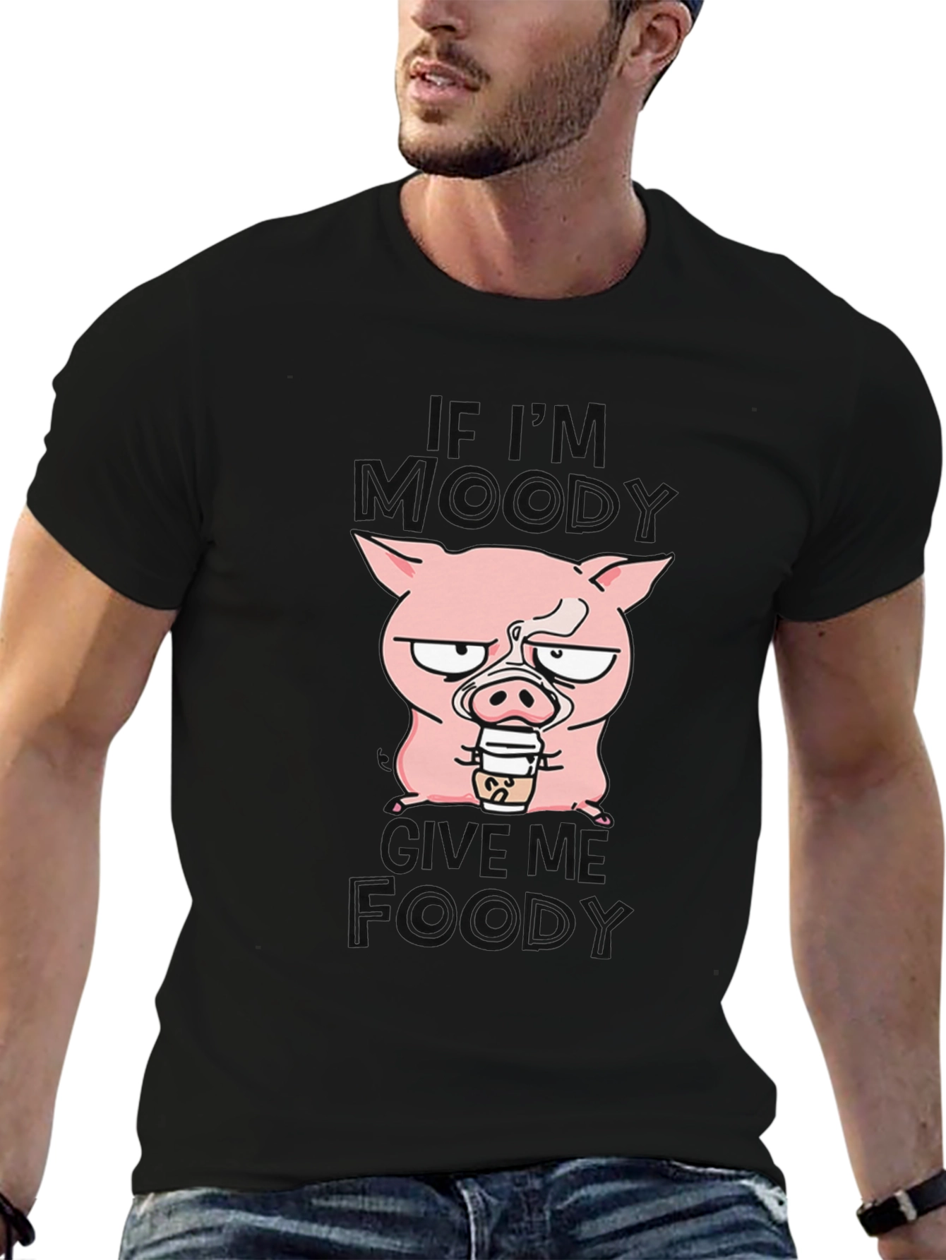 Moody Pig Coffee Lover Graphic Tee