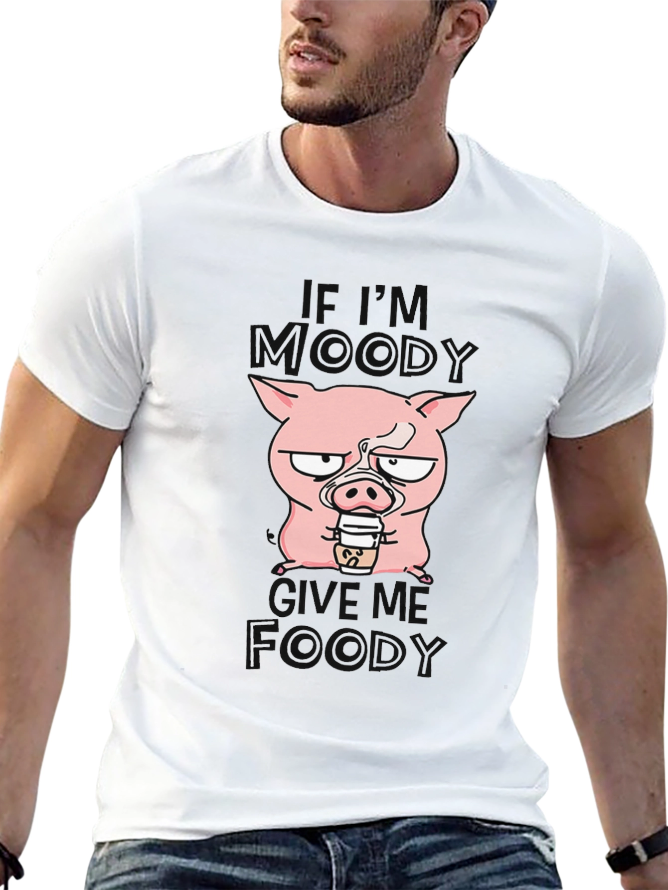Moody Pig Coffee Lover Graphic Tee