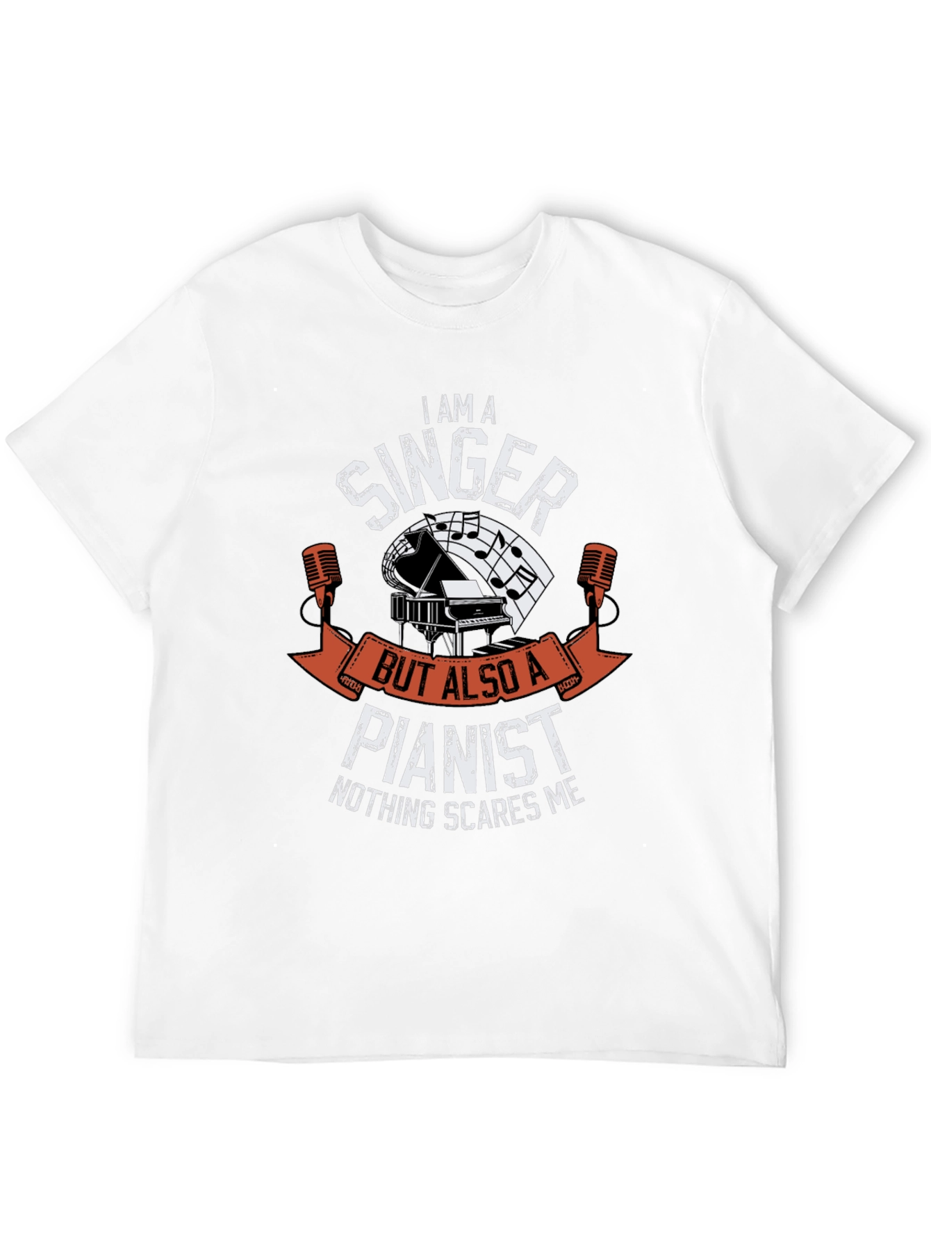 Singer Pianist Graphic Tee - Music Lovers T-Shirt