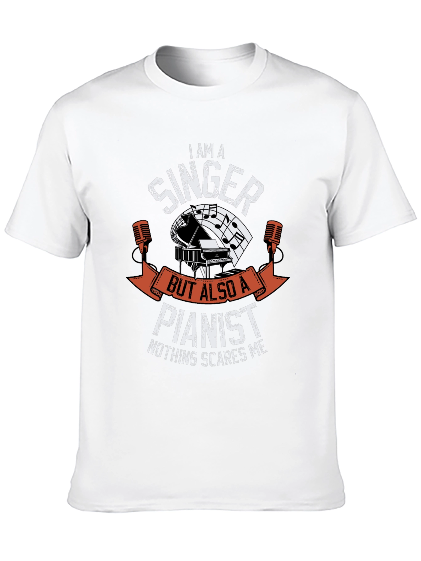 Singer Pianist Graphic Tee - Music Lovers T-Shirt