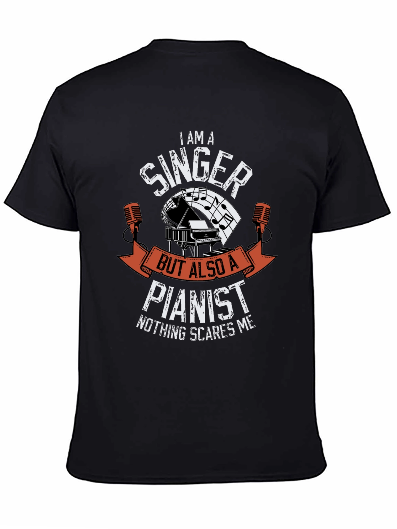 Singer Pianist Graphic Tee - Music Lovers T-Shirt