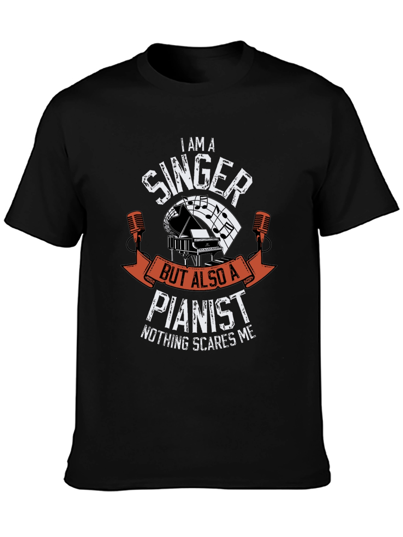Singer Pianist Graphic Tee - Music Lovers T-Shirt