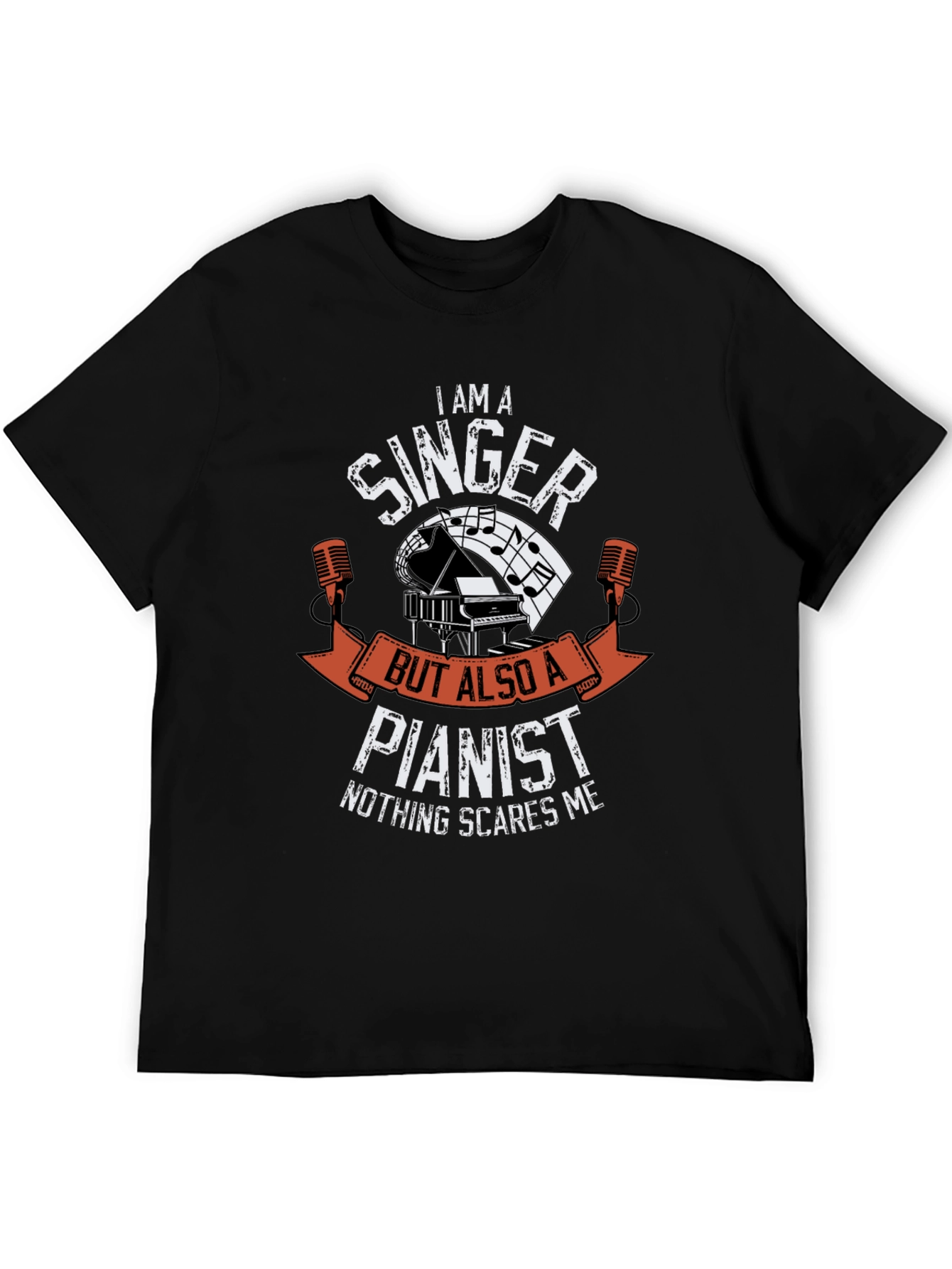 Singer Pianist Graphic Tee - Music Lovers T-Shirt