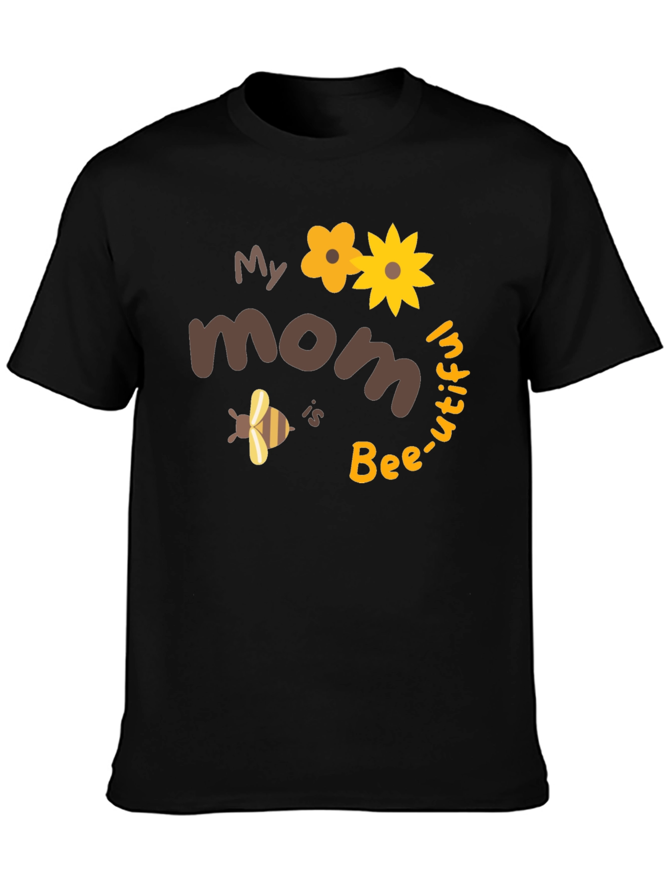Bee-utiful Mom T-Shirt: Cute Floral Bee Design
