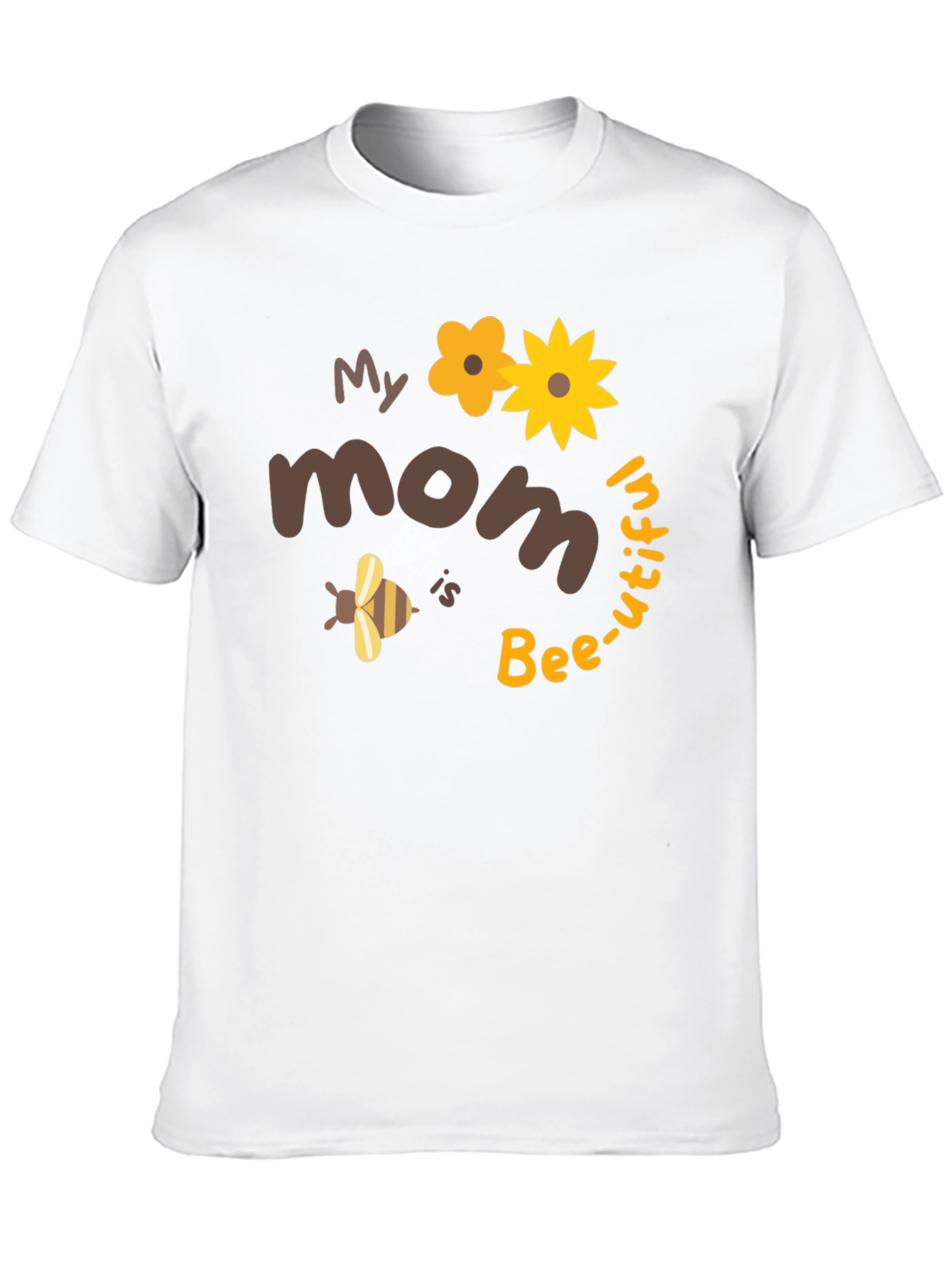 Bee-utiful Mom T-Shirt: Cute Floral Bee Design