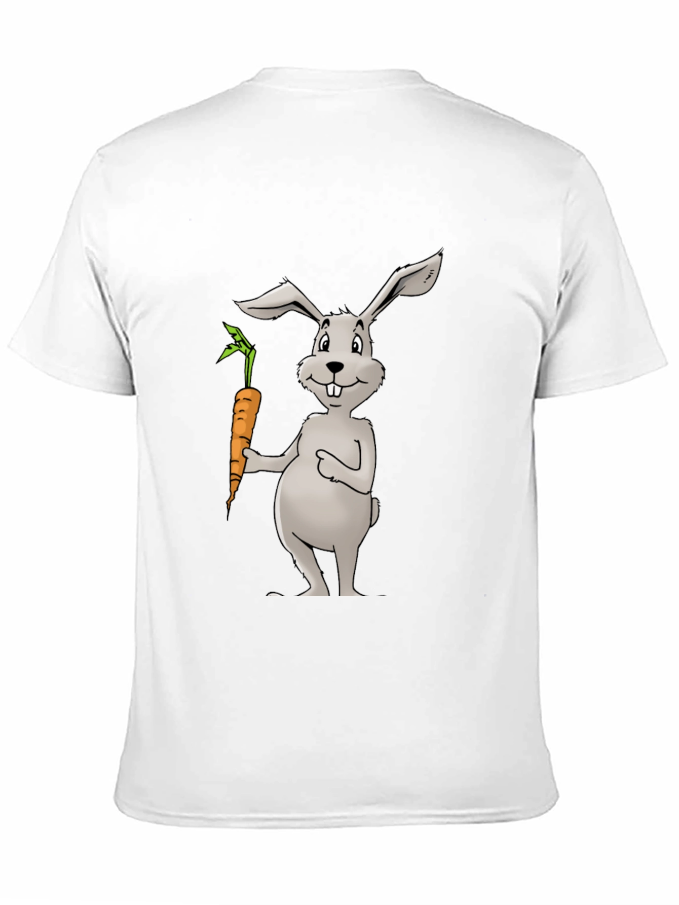 Bunny & Carrot Graphic Tee - Black Cotton T-Shirt