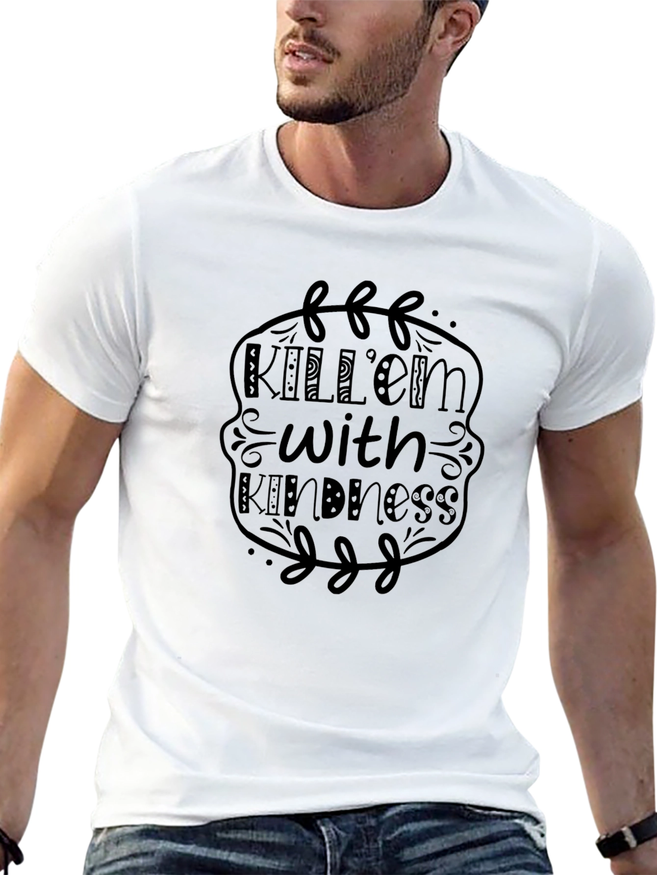 Kill Em With Kindness T-Shirt - Black Graphic Tee