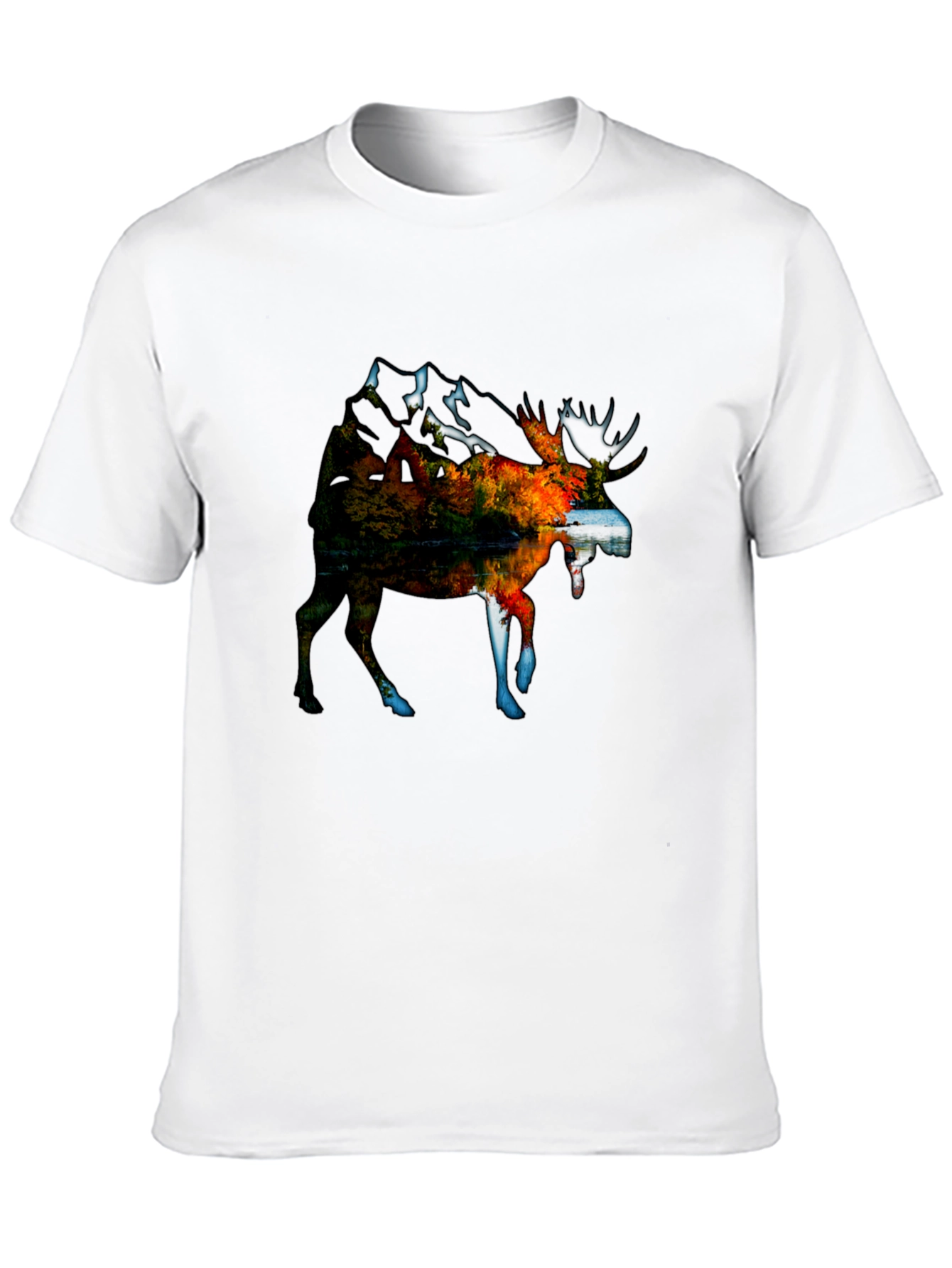 Nature Moose T-Shirt - Black Graphic Tee