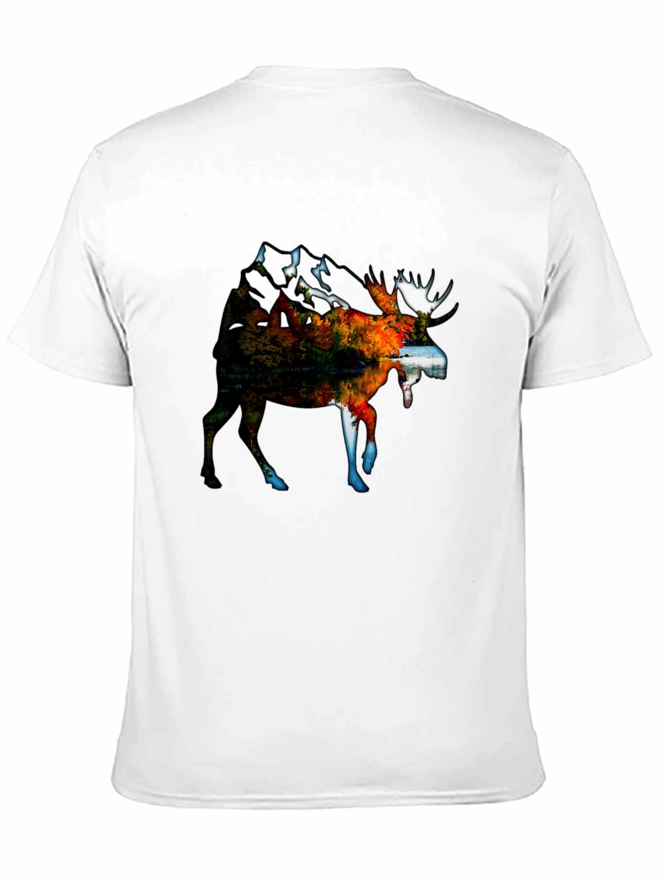 Nature Moose T-Shirt - Black Graphic Tee