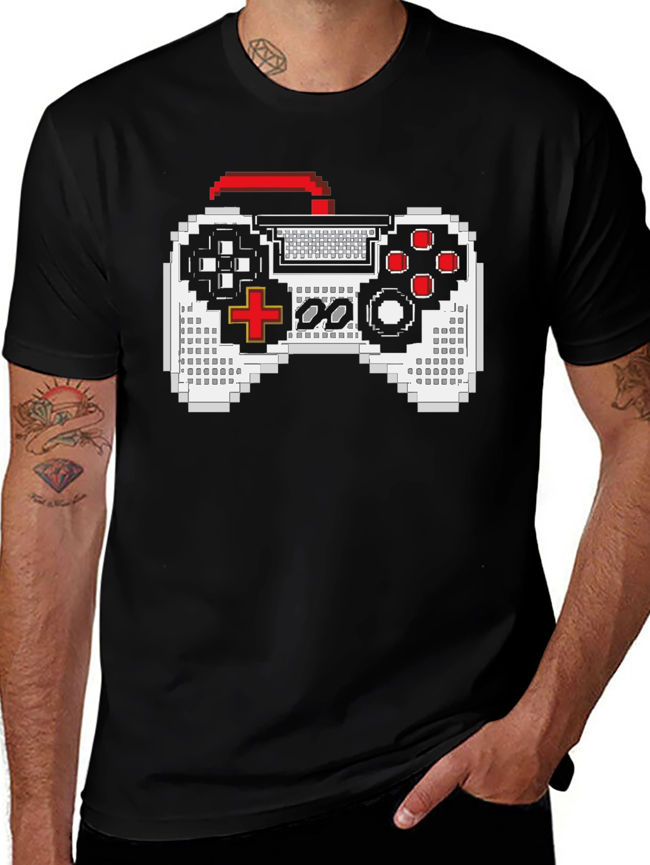 Retro Game Controller T-Shirt - Pixelated Fun!