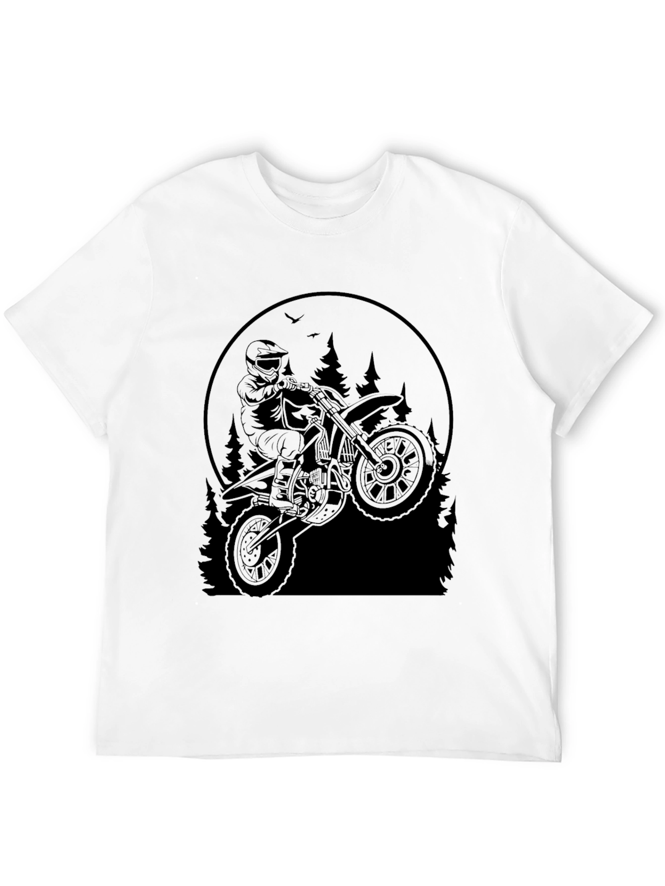 Dirt Bike Rider Graphic Tee - Black T-Shirt