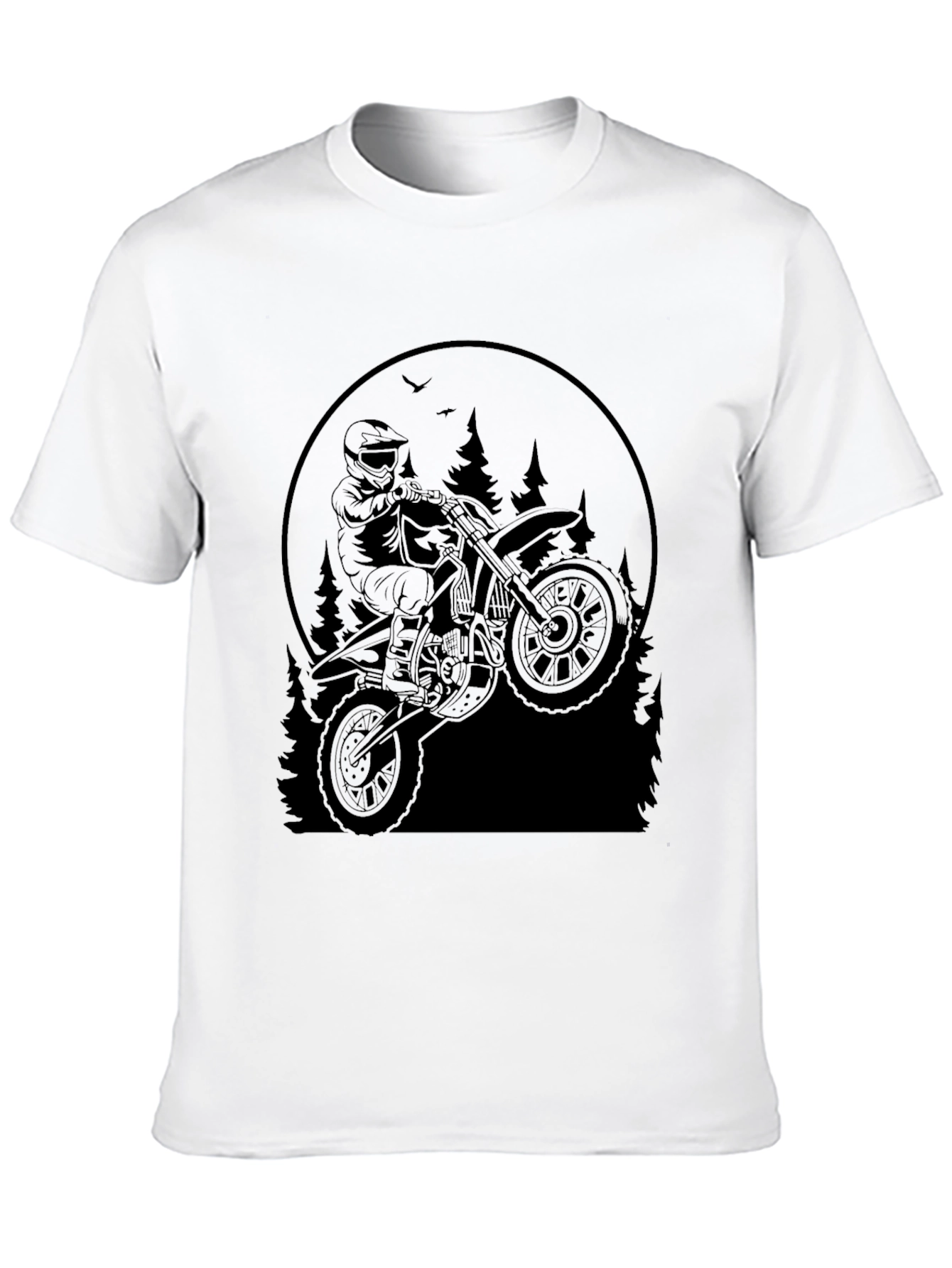 Dirt Bike Rider Graphic Tee - Black T-Shirt