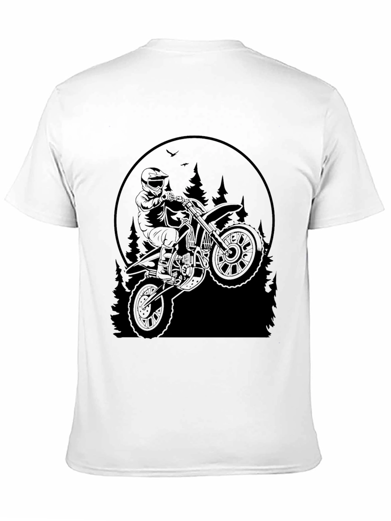 Dirt Bike Rider Graphic Tee - Black T-Shirt