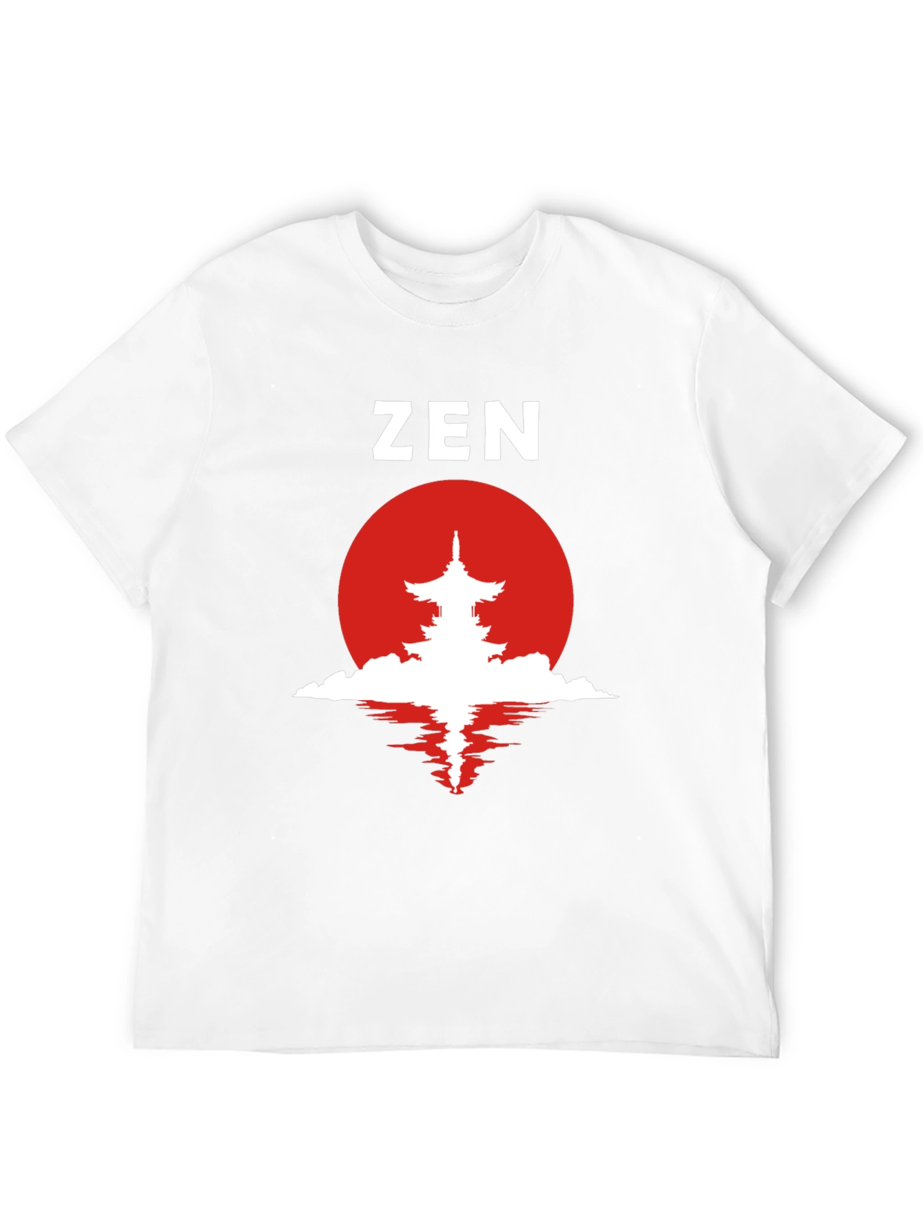 Zen Pagoda Graphic Tee - Black Cotton T-Shirt
