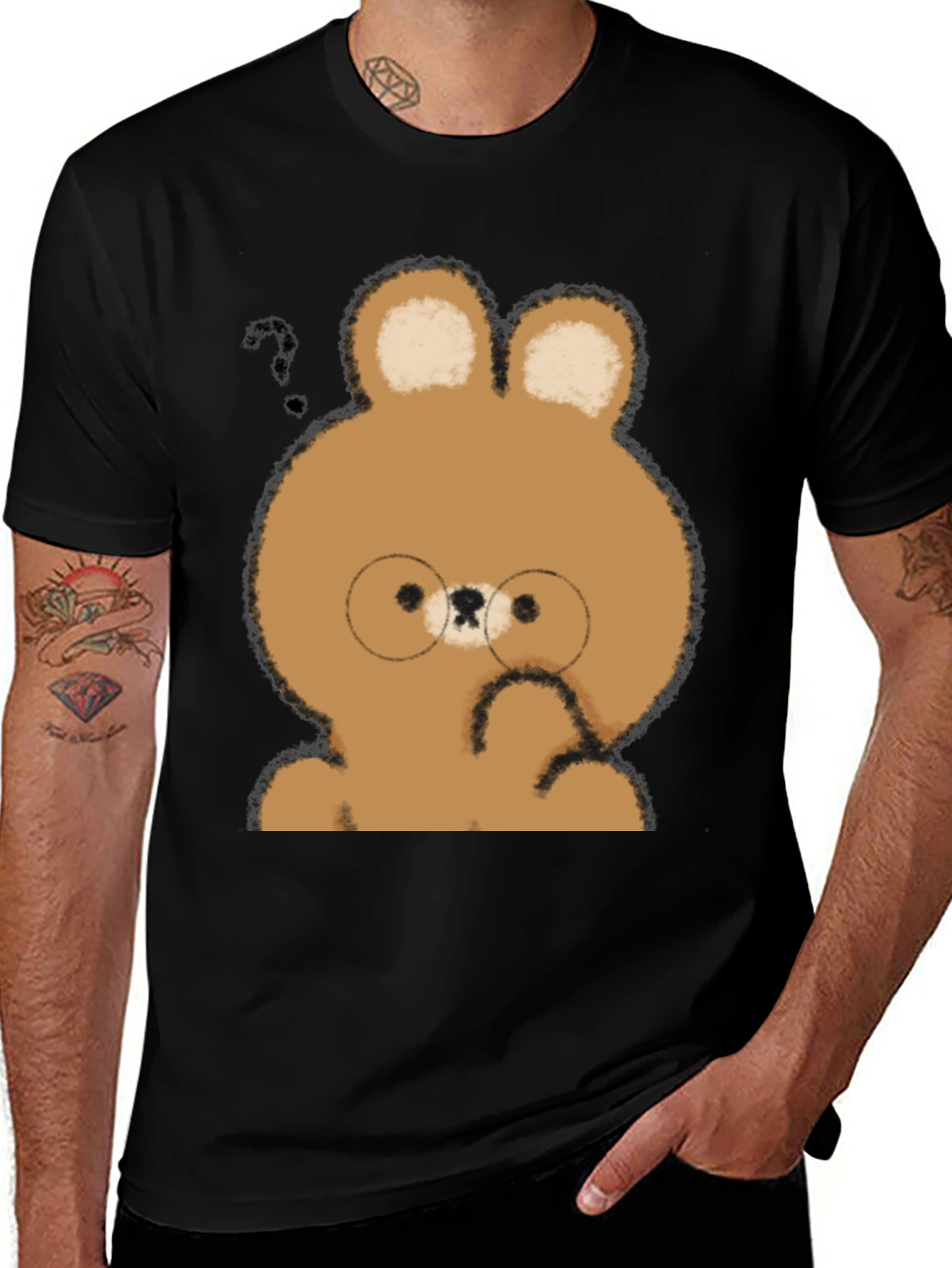 Cute Cartoon Bear T-Shirt - Unisex Soft Cotton Tee