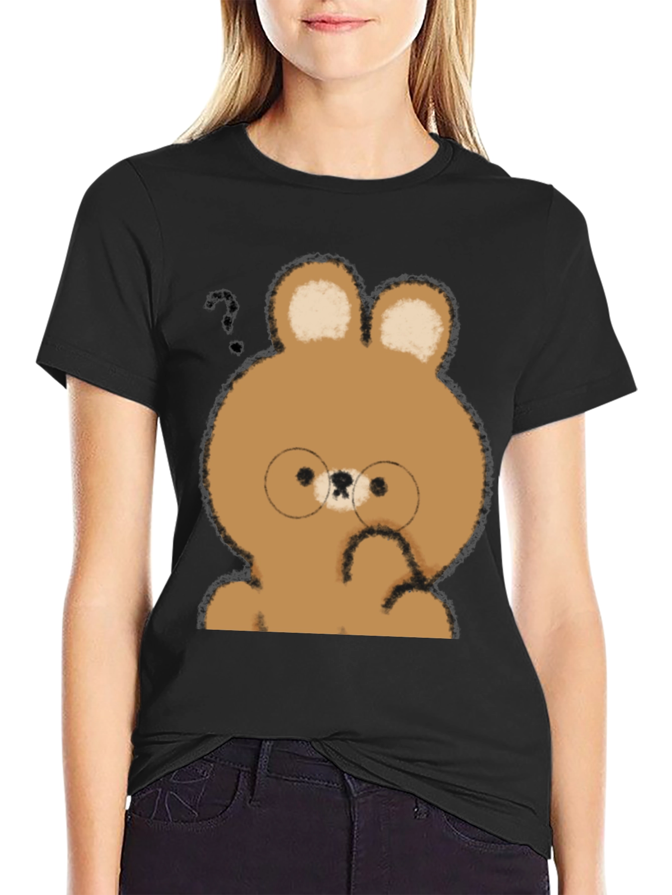 Cute Cartoon Bear T-Shirt - Unisex Soft Cotton Tee