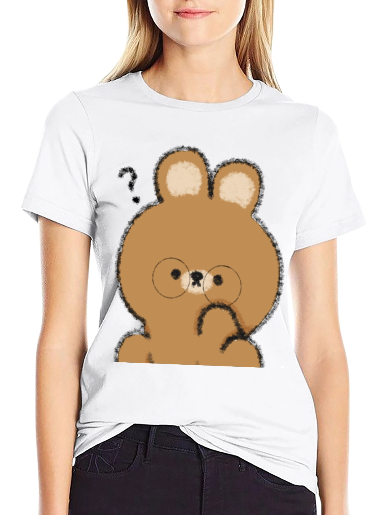 Cute Cartoon Bear T-Shirt - Unisex Soft Cotton Tee