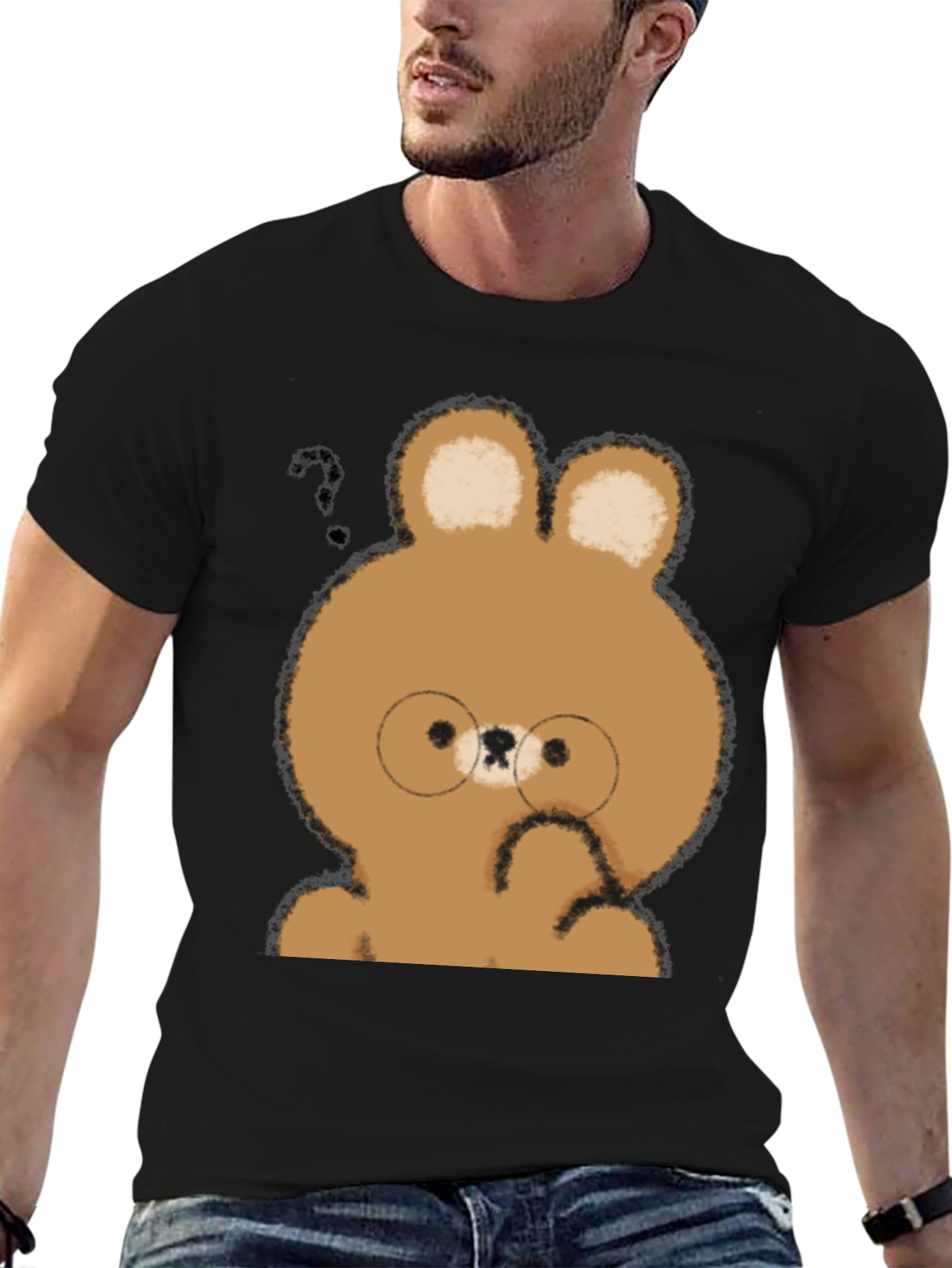 Cute Cartoon Bear T-Shirt - Unisex Soft Cotton Tee