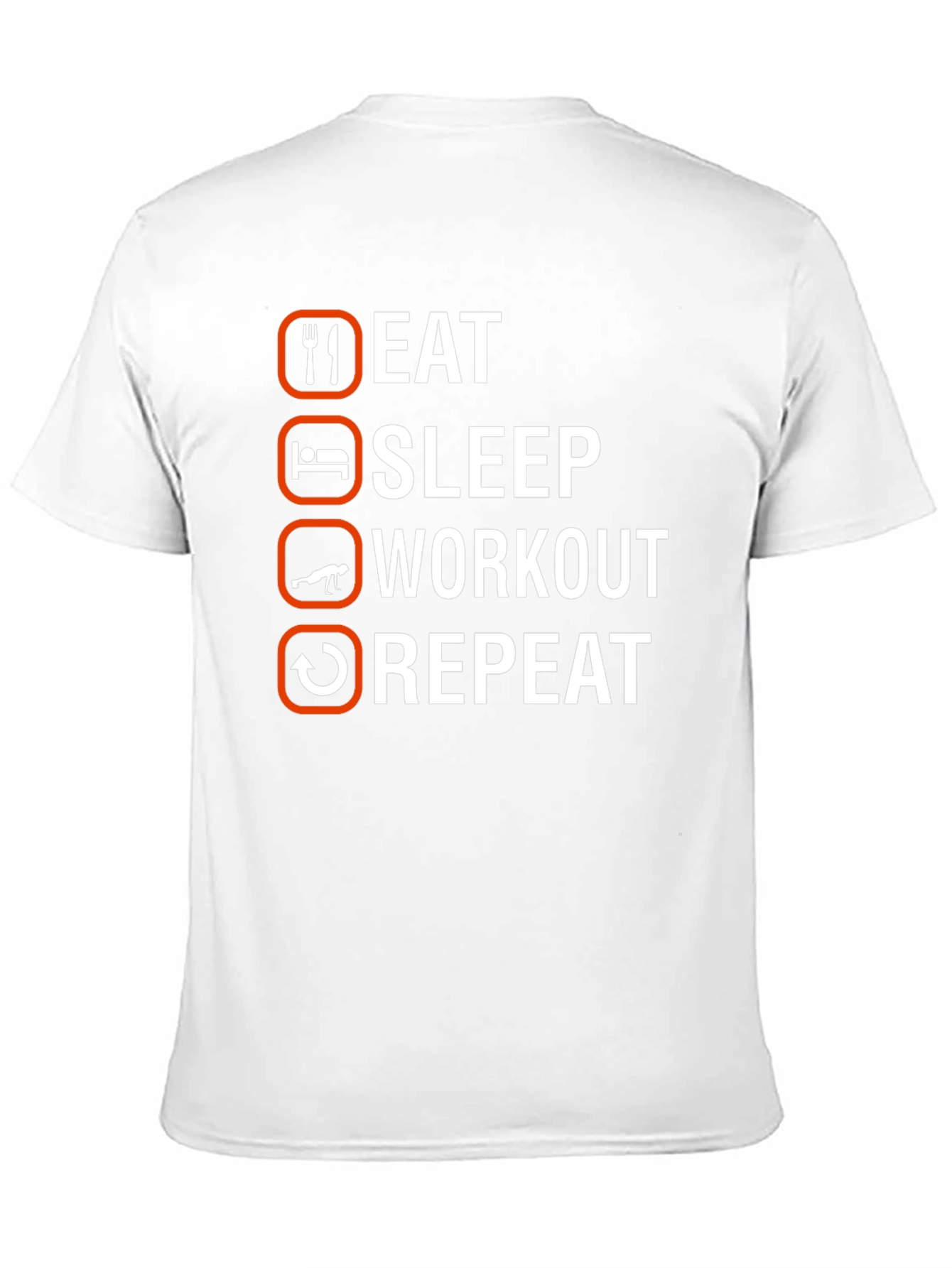 Eat Sleep Workout Repeat Graphic Tee