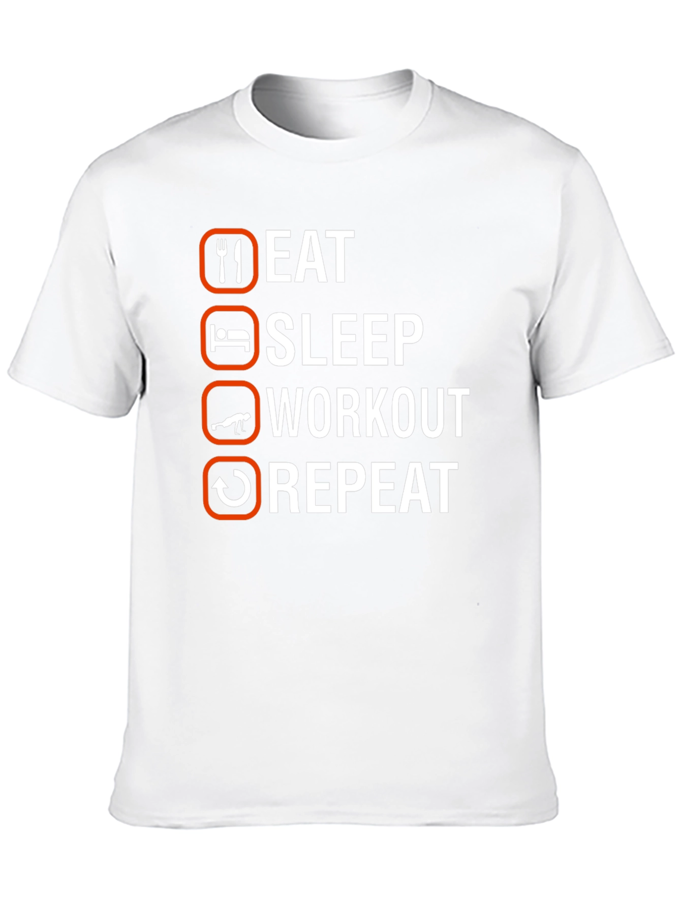 Eat Sleep Workout Repeat Graphic Tee