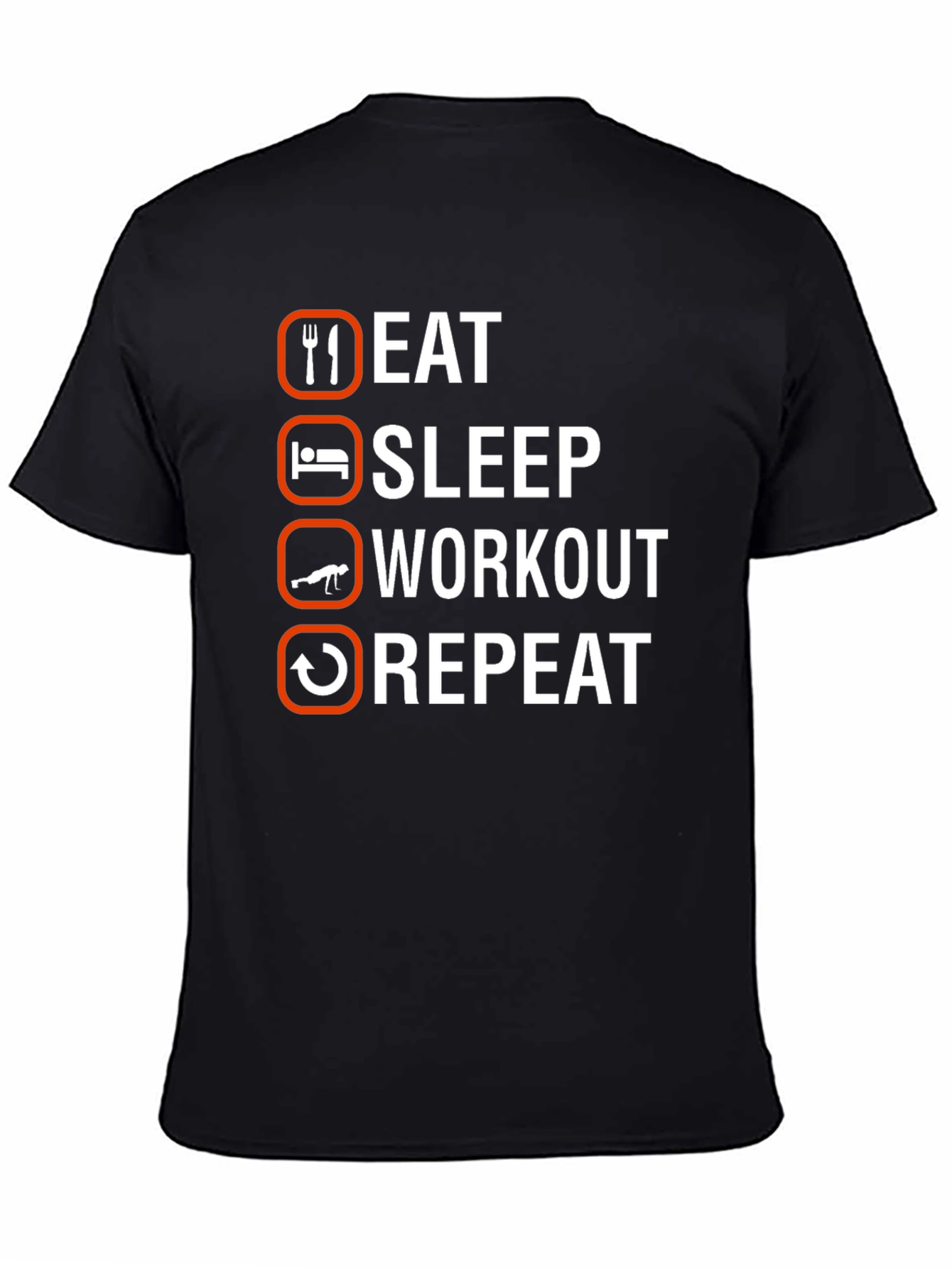 Eat Sleep Workout Repeat Graphic Tee