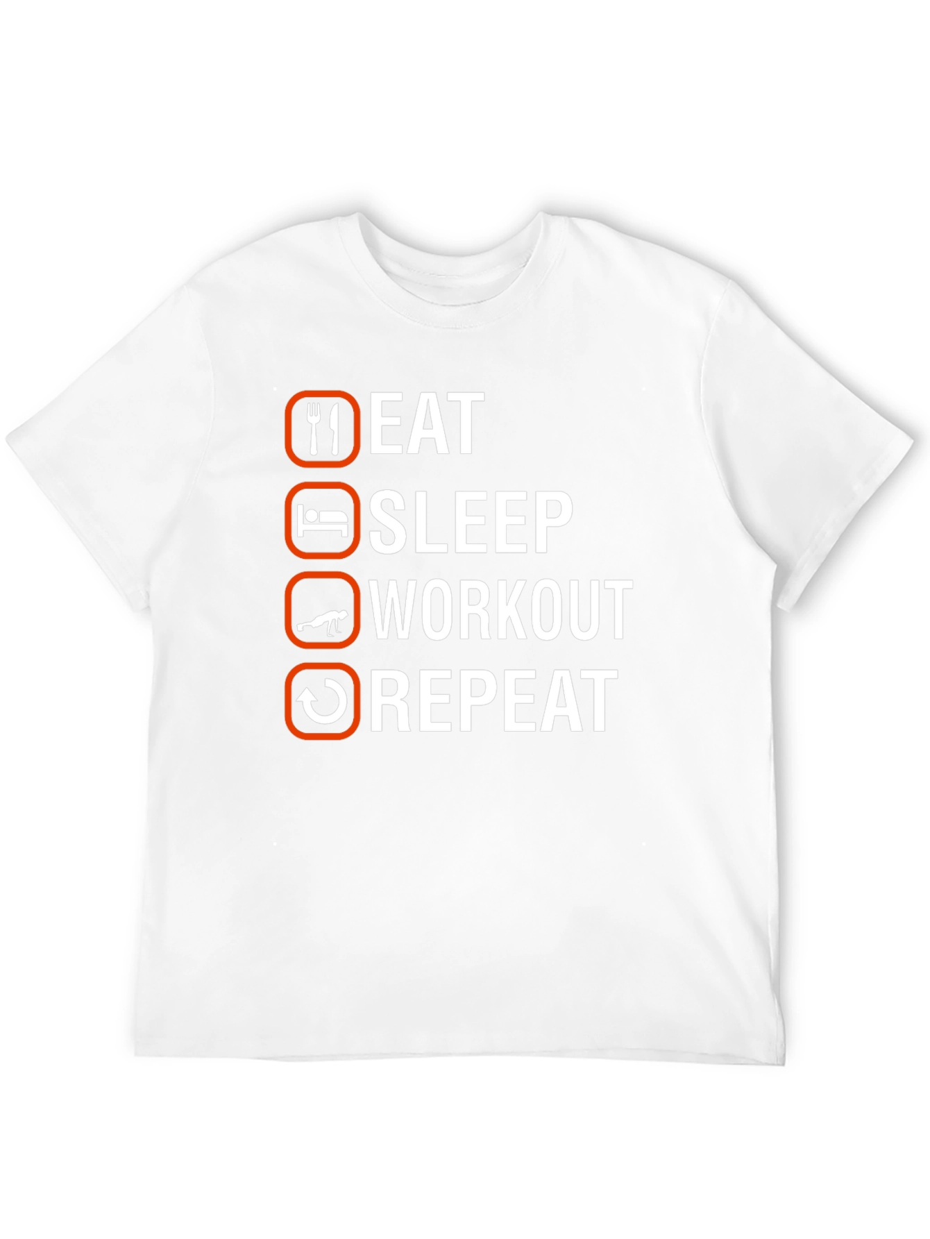 Eat Sleep Workout Repeat Graphic Tee