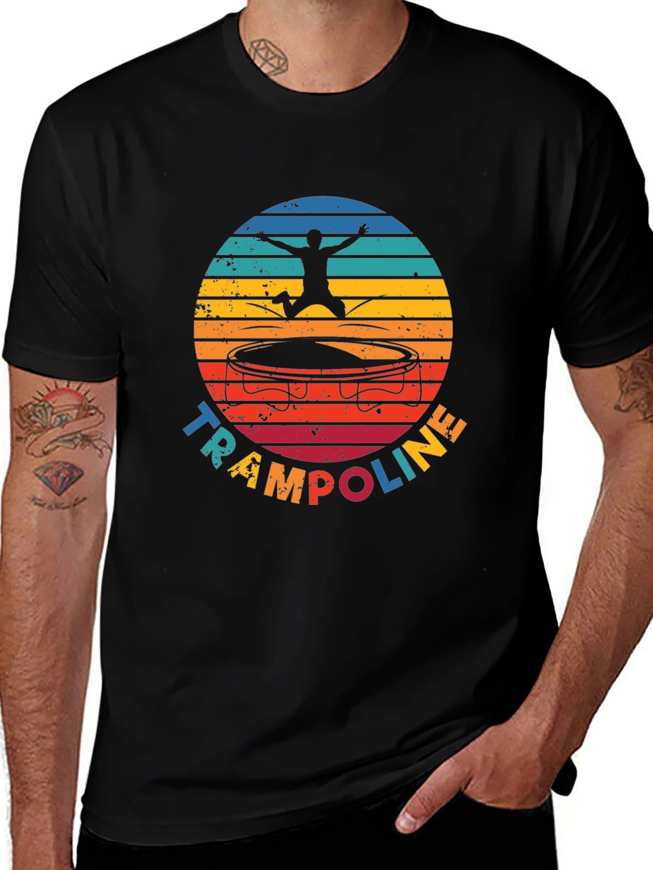 Retro Trampoline T-Shirt - Jumping Fun!