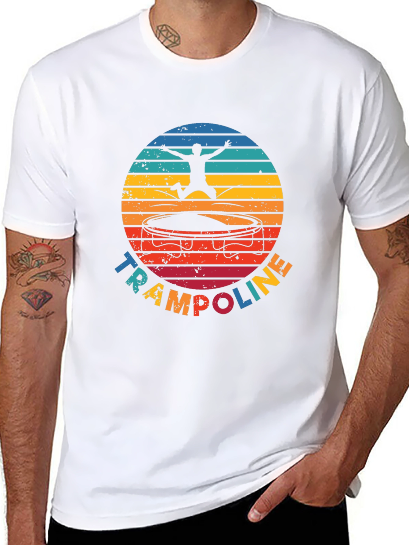 Retro Trampoline T-Shirt - Jumping Fun!