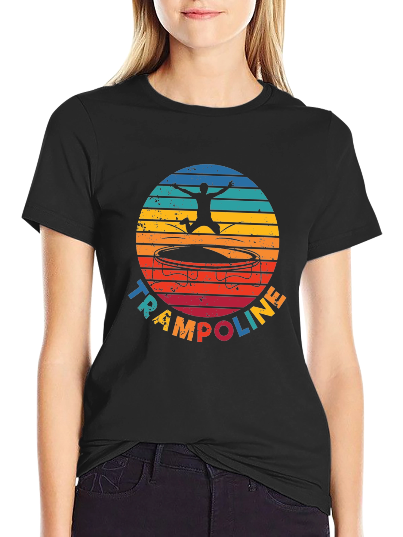 Retro Trampoline T-Shirt - Jumping Fun!