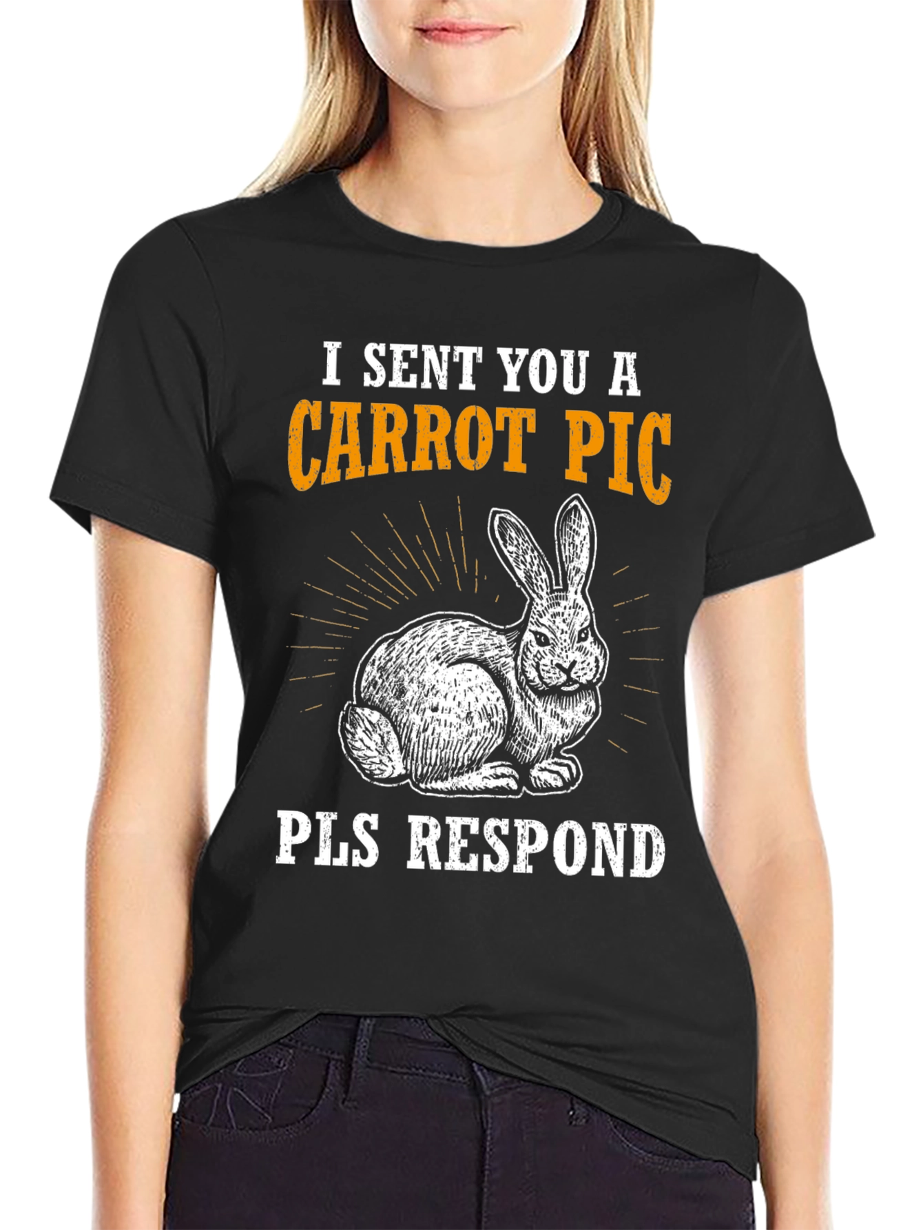 Carrot Pic Bunny Tee - Please Respond Funny T-Shirt