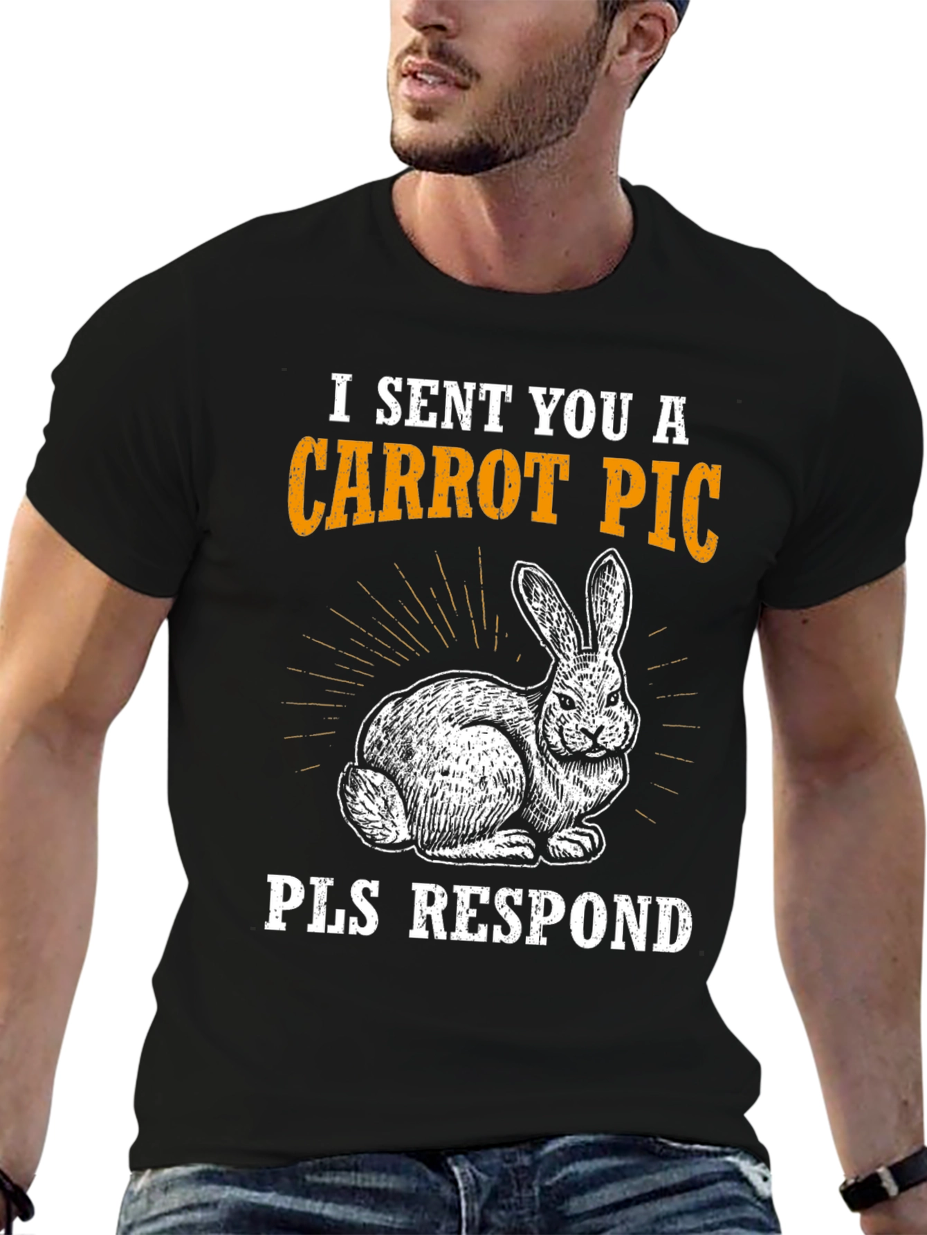 Carrot Pic Bunny Tee - Please Respond Funny T-Shirt