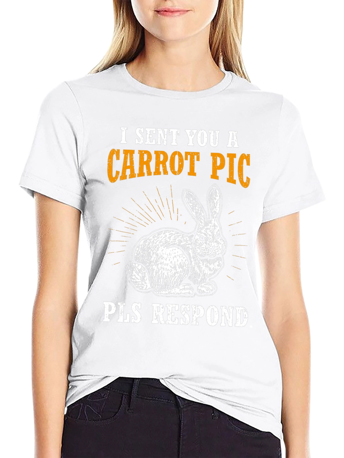 Carrot Pic Bunny Tee - Please Respond Funny T-Shirt