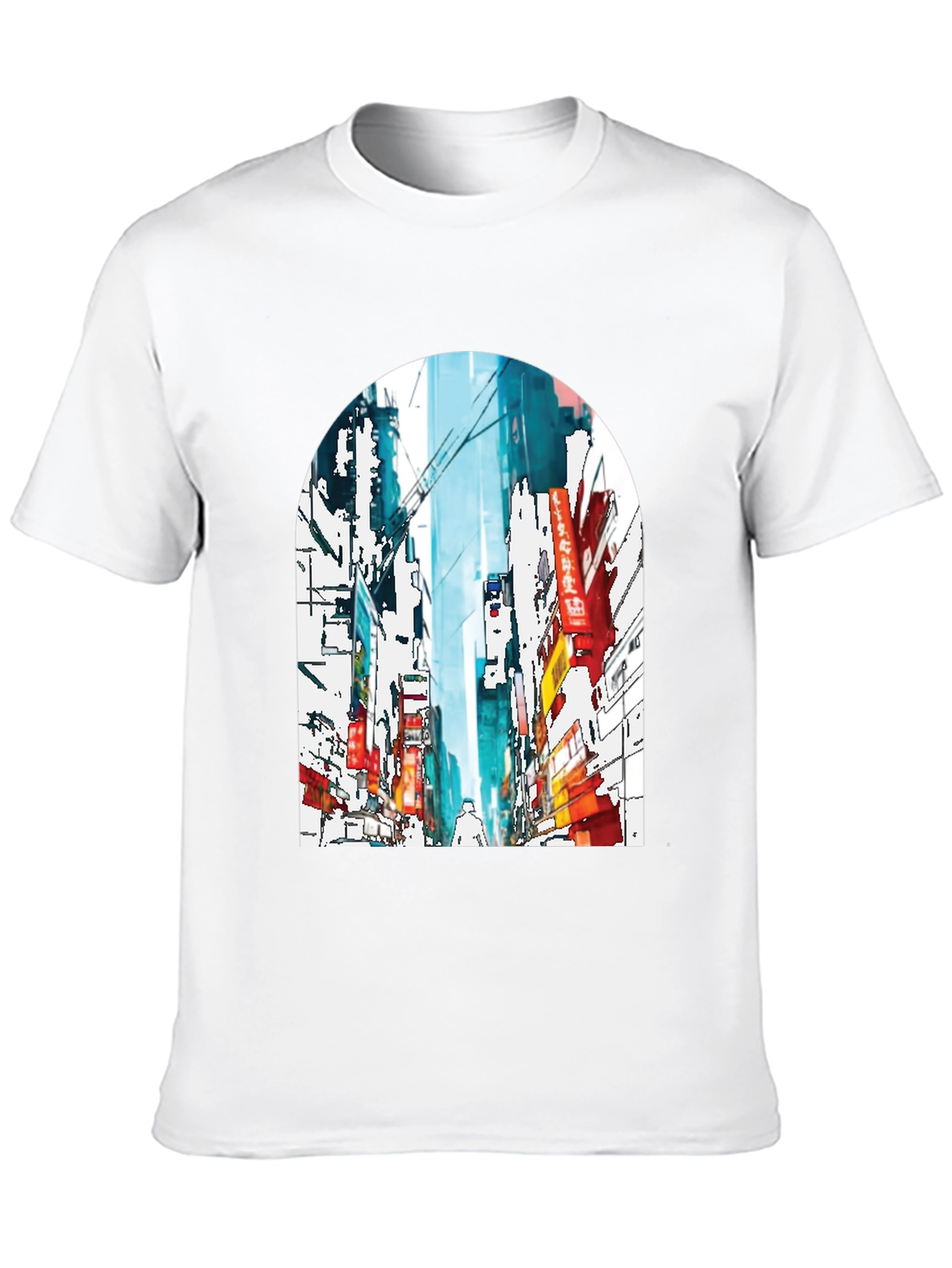Watercolor Cityscape Graphic T-Shirt