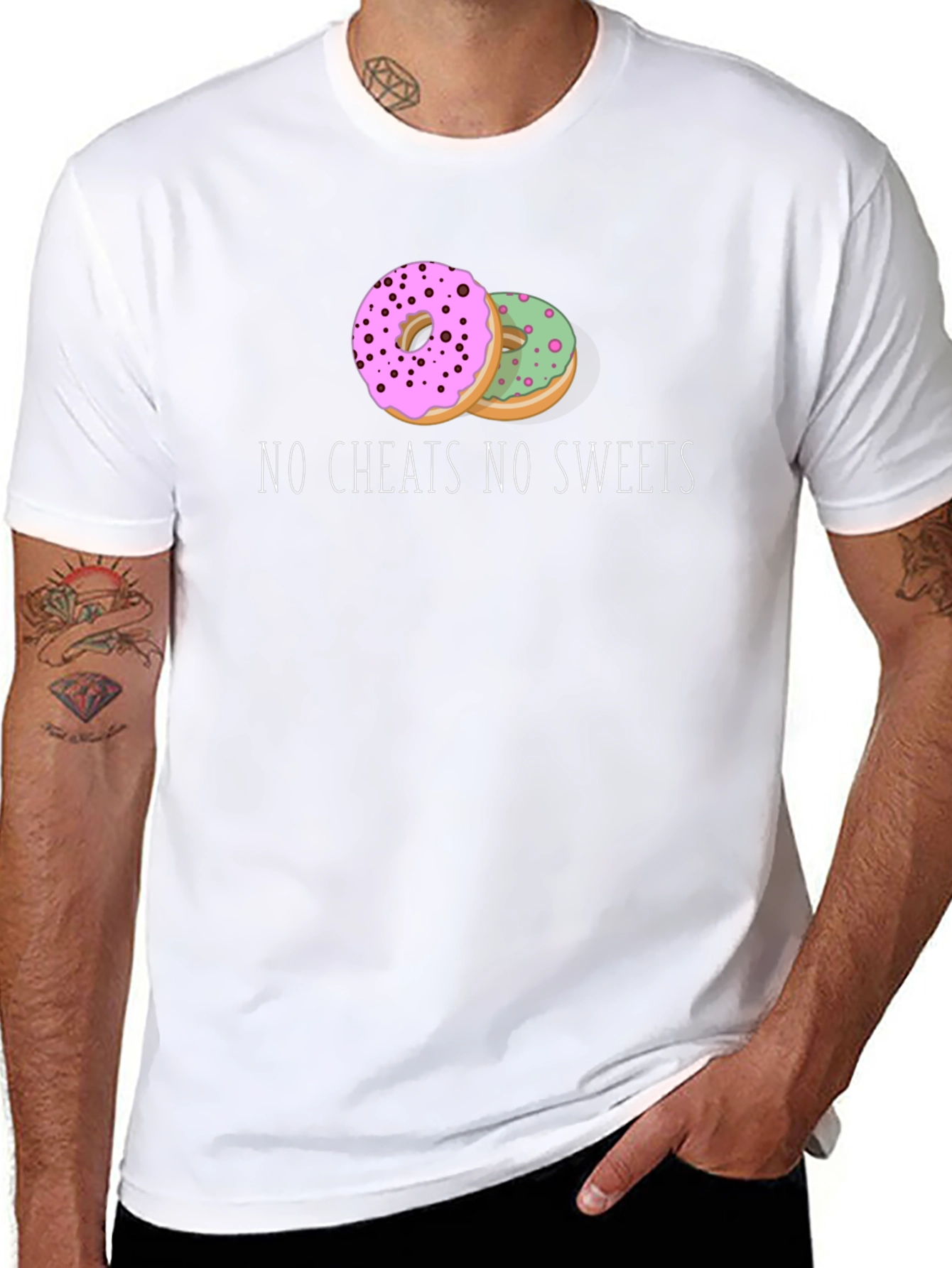 No Cheats No Sweets Donut Graphic Tee