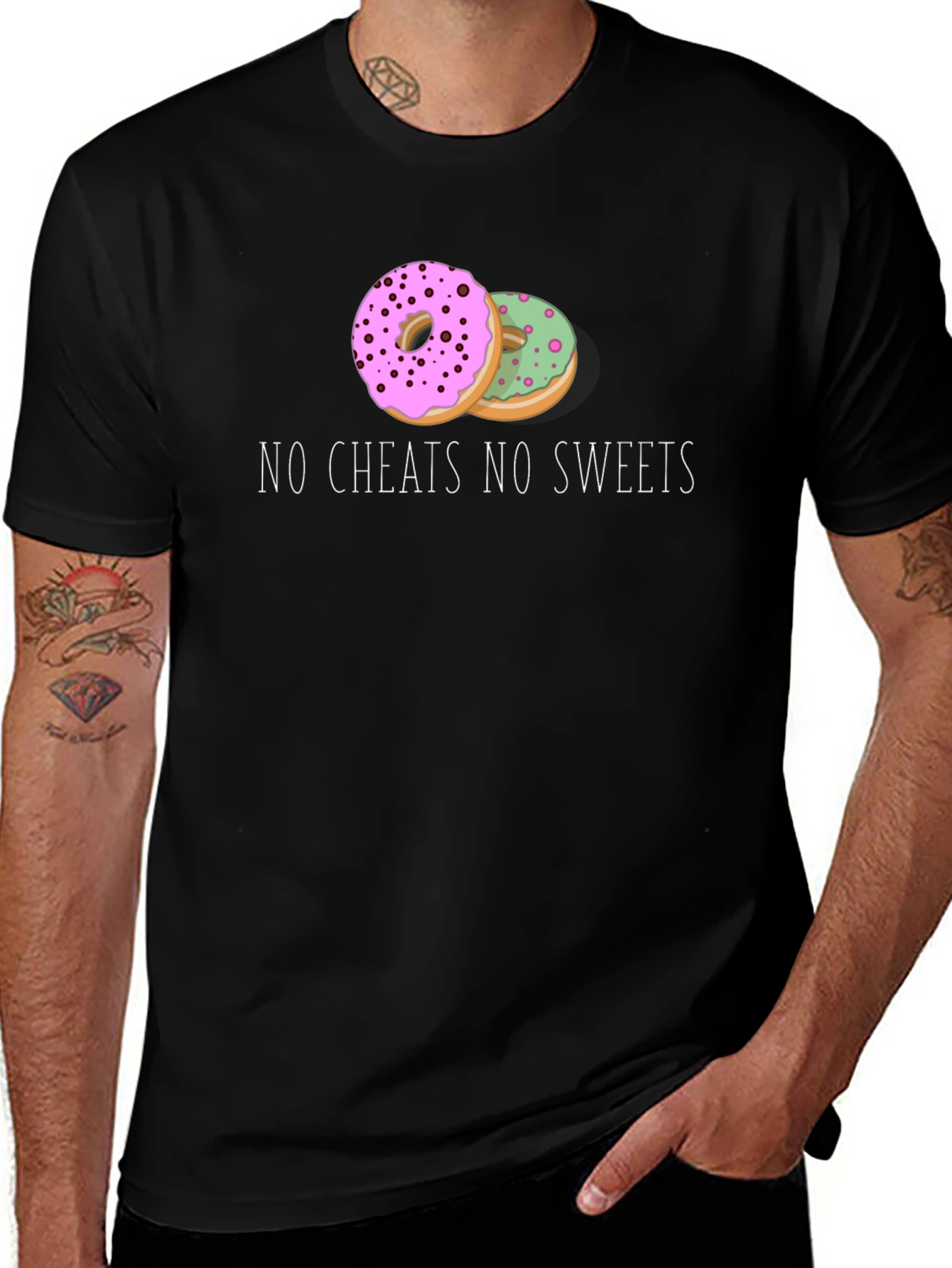No Cheats No Sweets Donut Graphic Tee