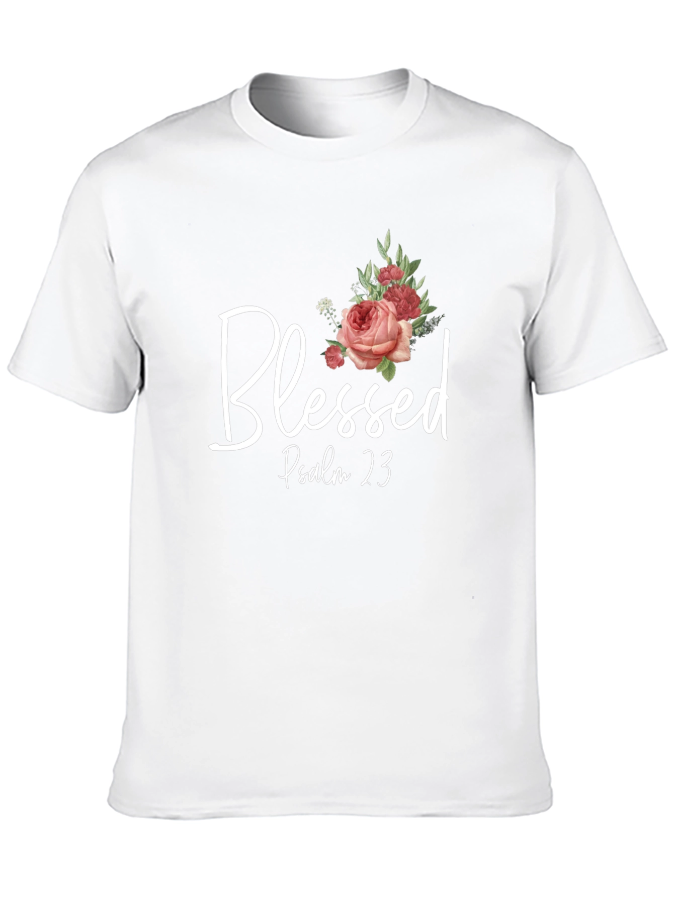 Blessed Psalm 23 Graphic Print T-Shirt