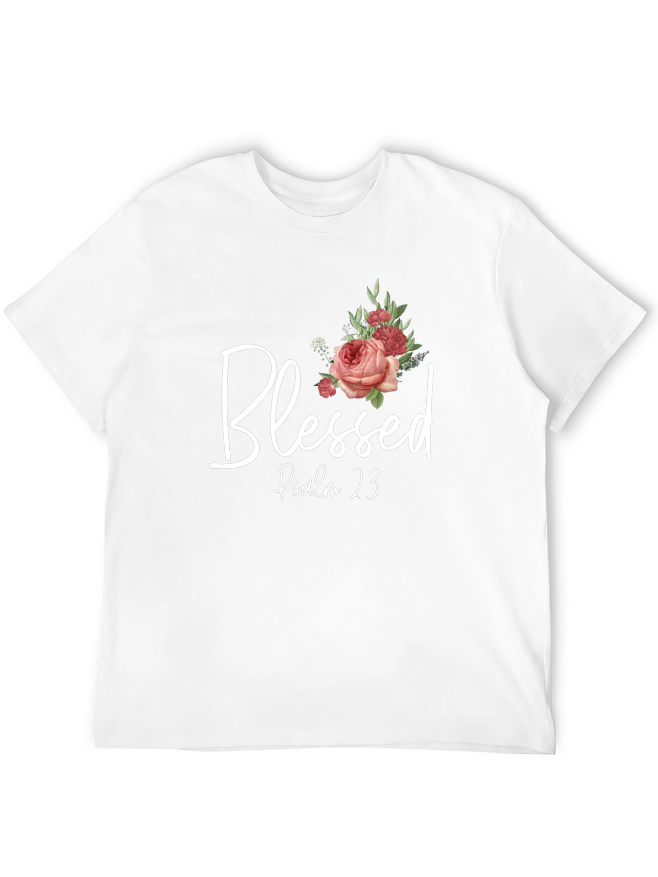 Blessed Psalm 23 Graphic Print T-Shirt