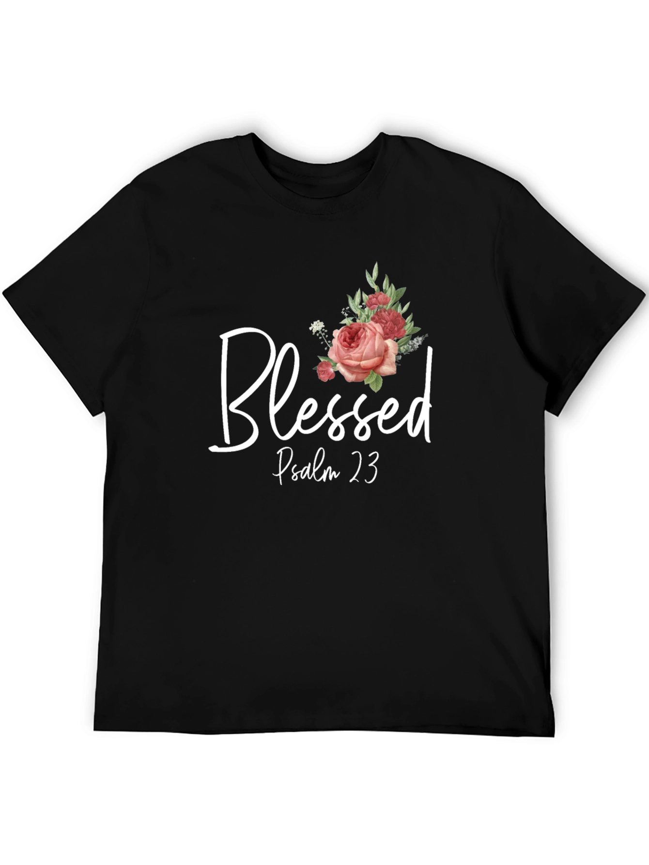 Blessed Psalm 23 Graphic Print T-Shirt