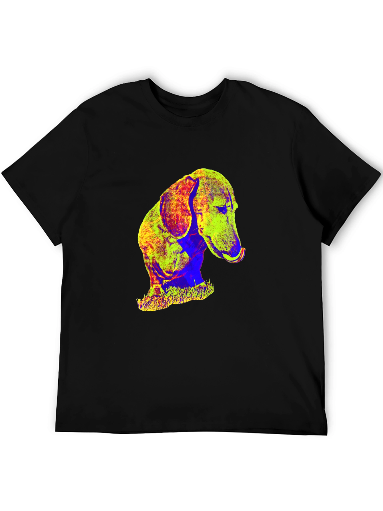Dachshund Pop Art Graphic Tee - Black