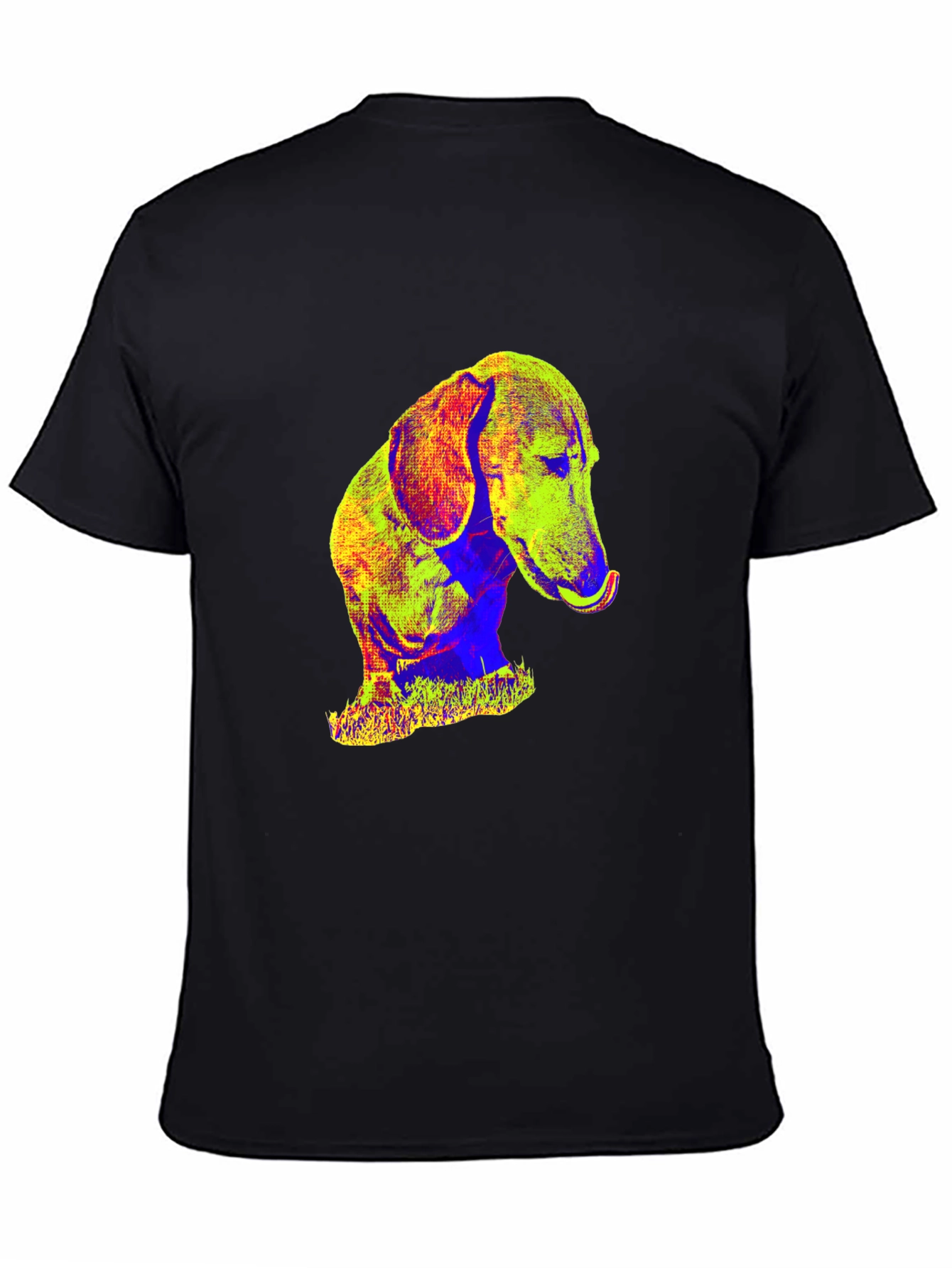 Dachshund Pop Art Graphic Tee - Black