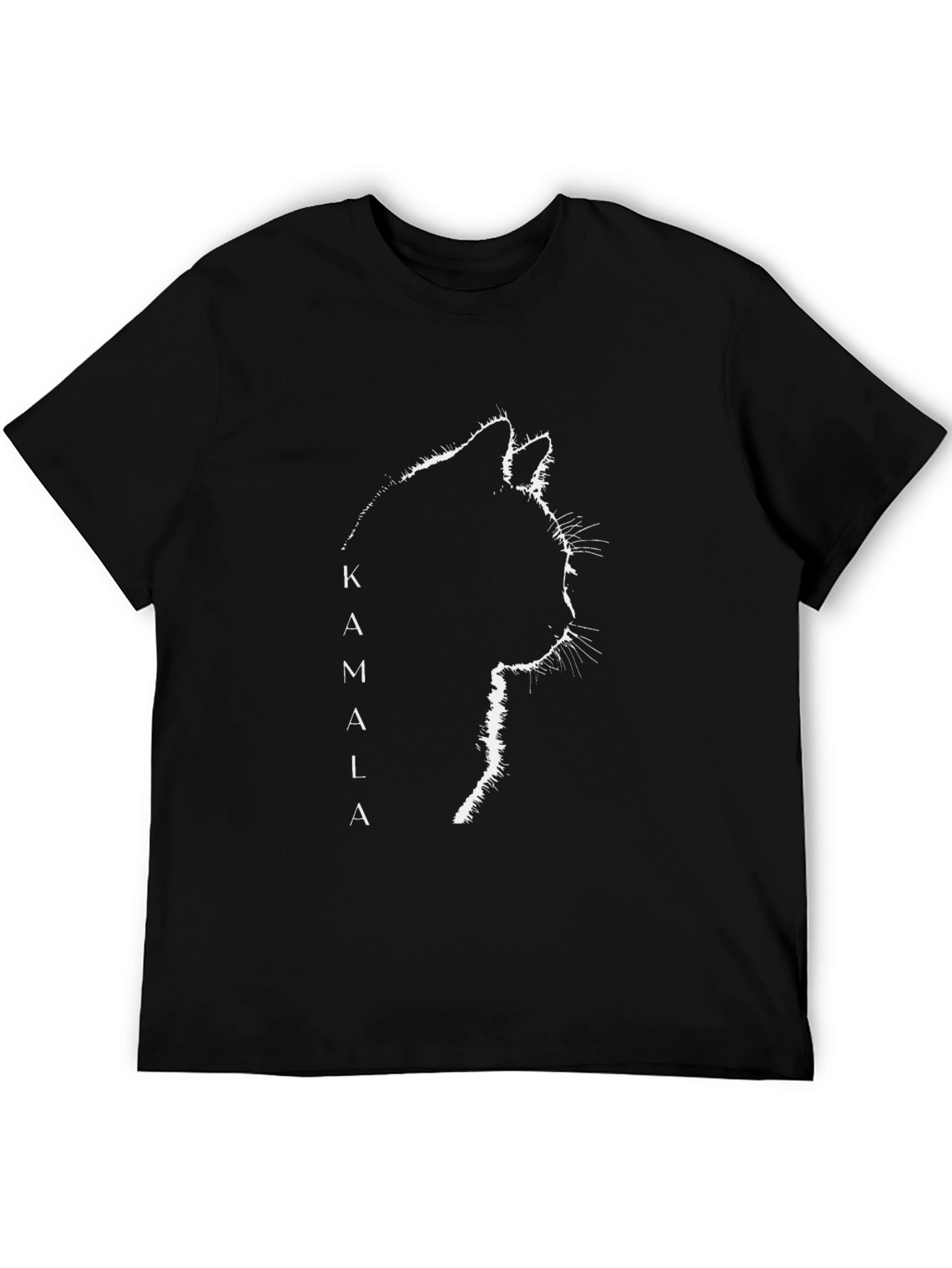 Kamala Cat T-Shirt - Black Graphic Tee