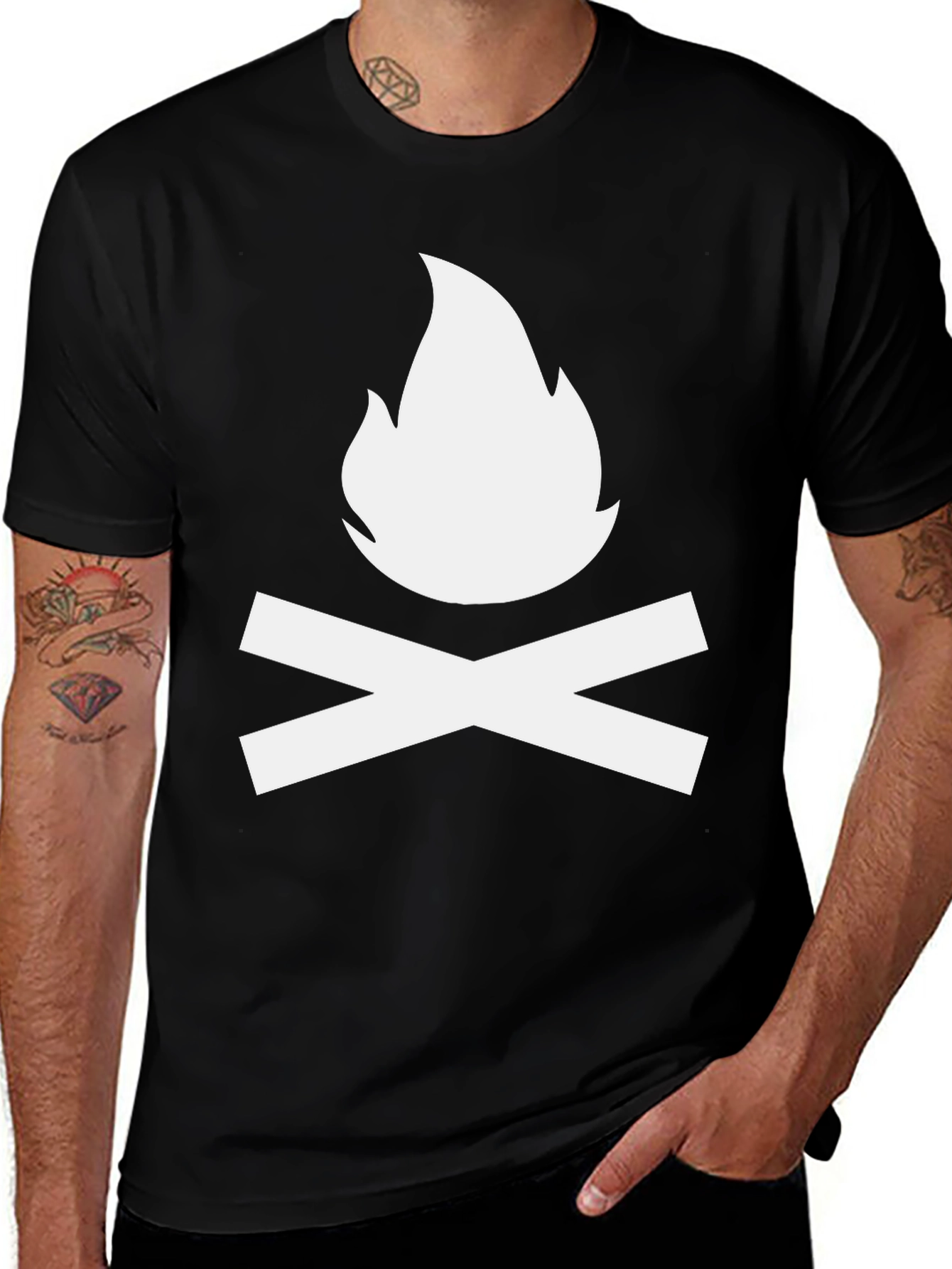 Campfire Graphic T-Shirt - Soft Cotton Blend