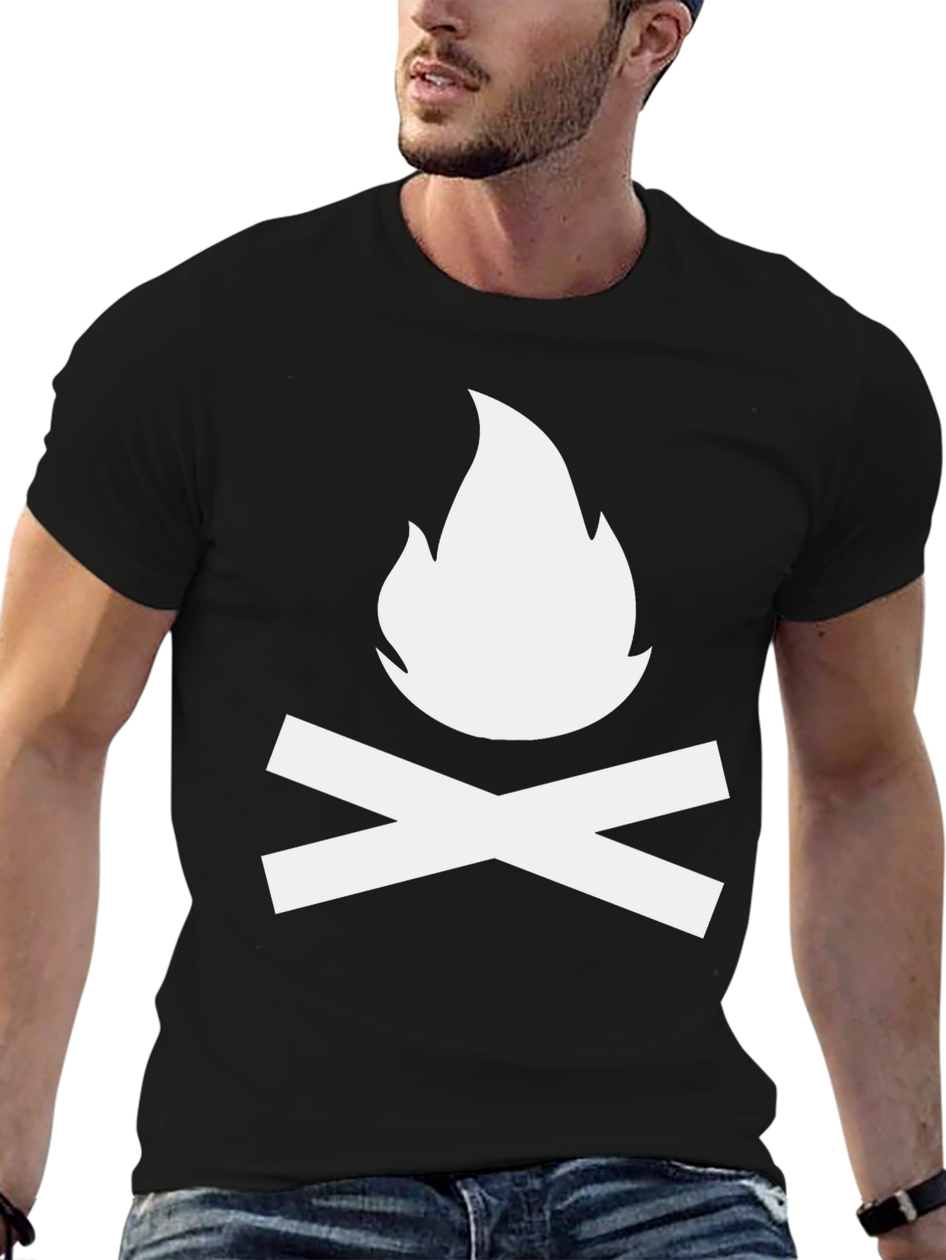 Campfire Graphic T-Shirt - Soft Cotton Blend