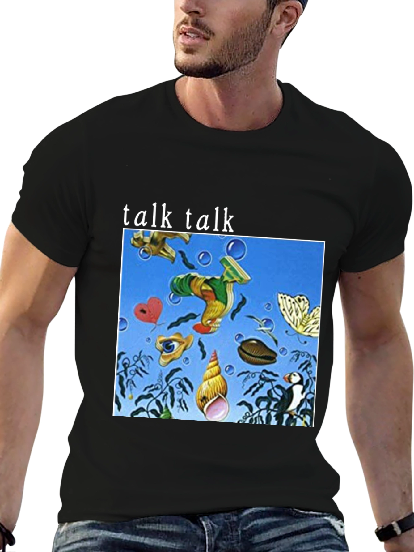 Talk Talk Album Art Black T-Shirt - Unique Design