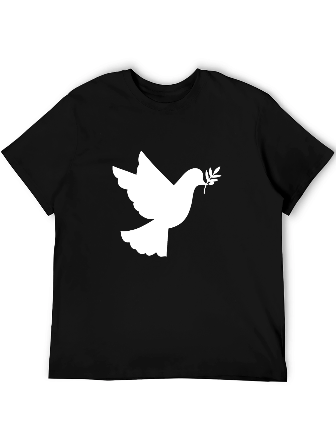 Peace Dove Graphic Tee - Stylish Black Cotton T-Shirt